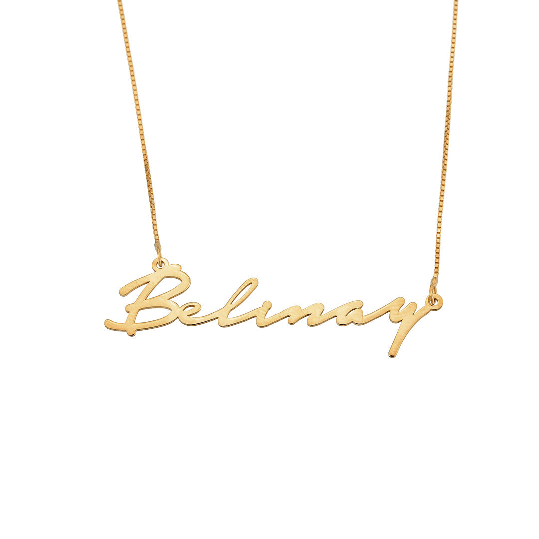 Horizontal Cube Chain Signature Necklace