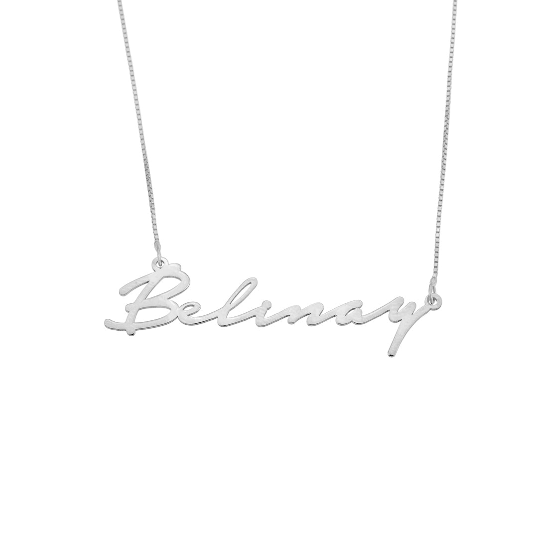 Horizontal Cube Chain Signature Necklace