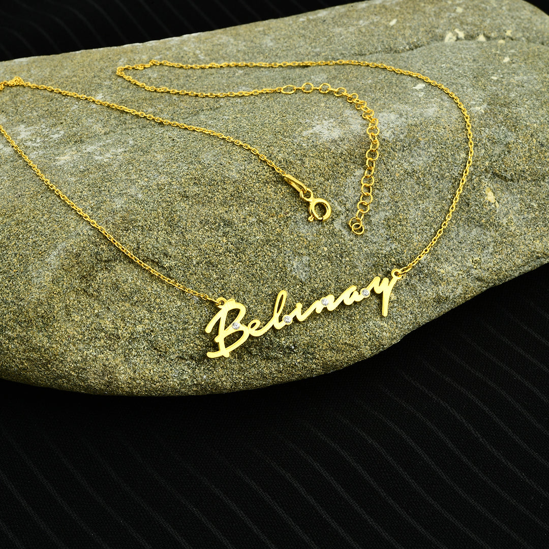 Signature Modern Necklace with Stones
