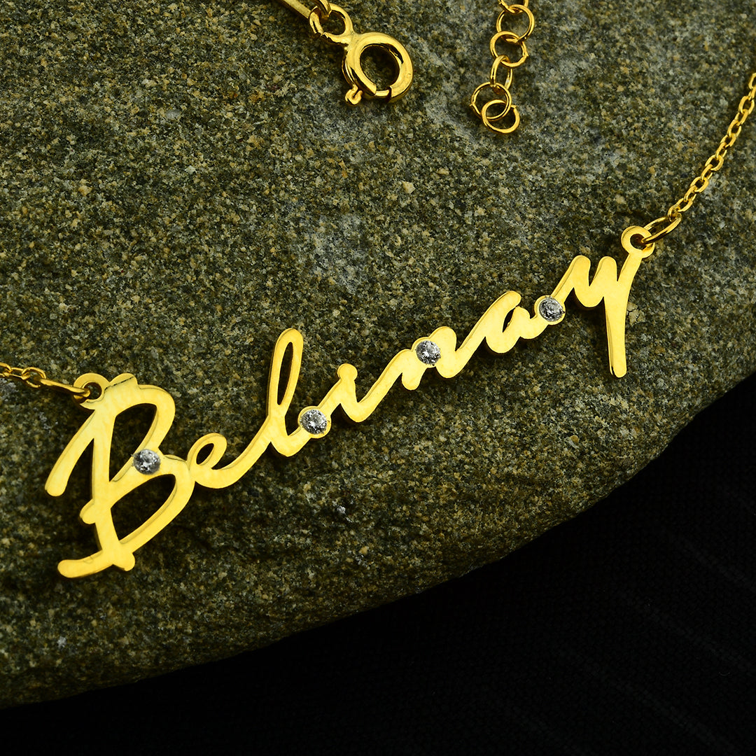 Signature Modern Necklace with Stones