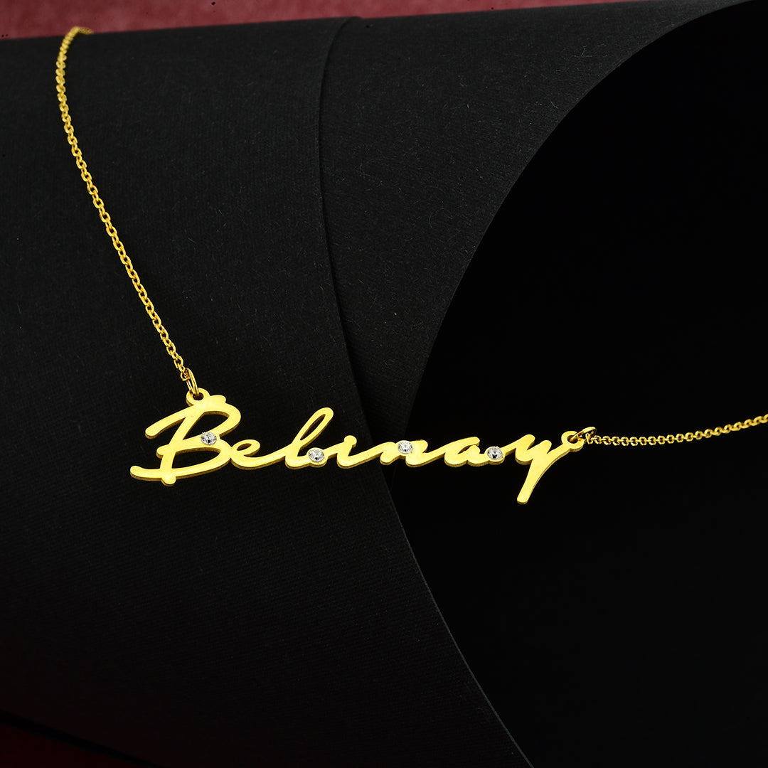 Signature Modern Necklace with Stones