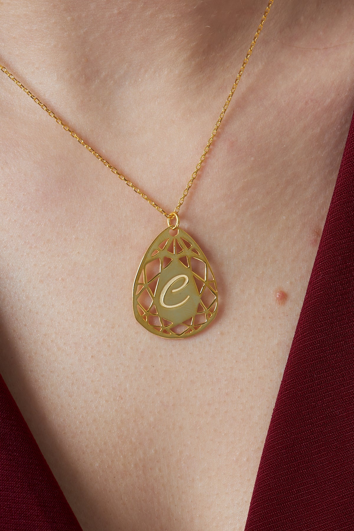 Drop Letter Necklace - 925 SILVER