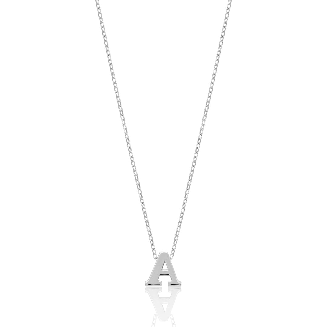 Forse Chain Single Letter Necklace - 925 SILVER