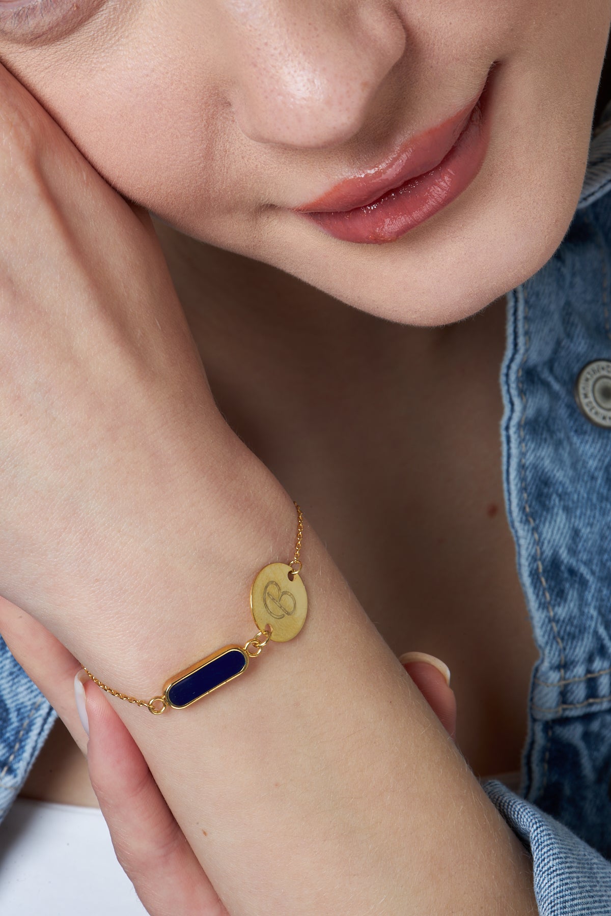 Colorful Plate Letter Bracelet - 925 SILVER