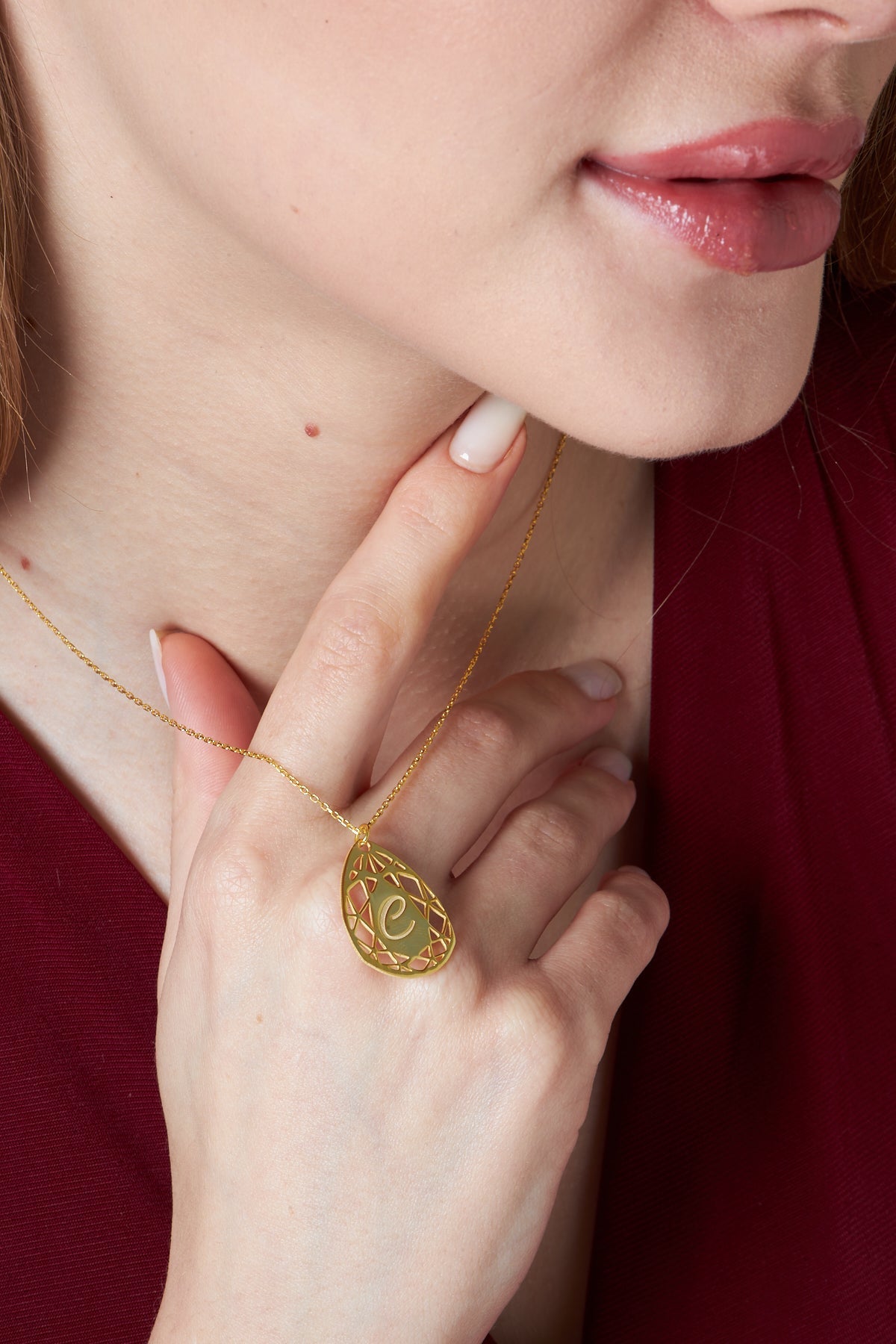 Drop Letter Necklace - 925 SILVER