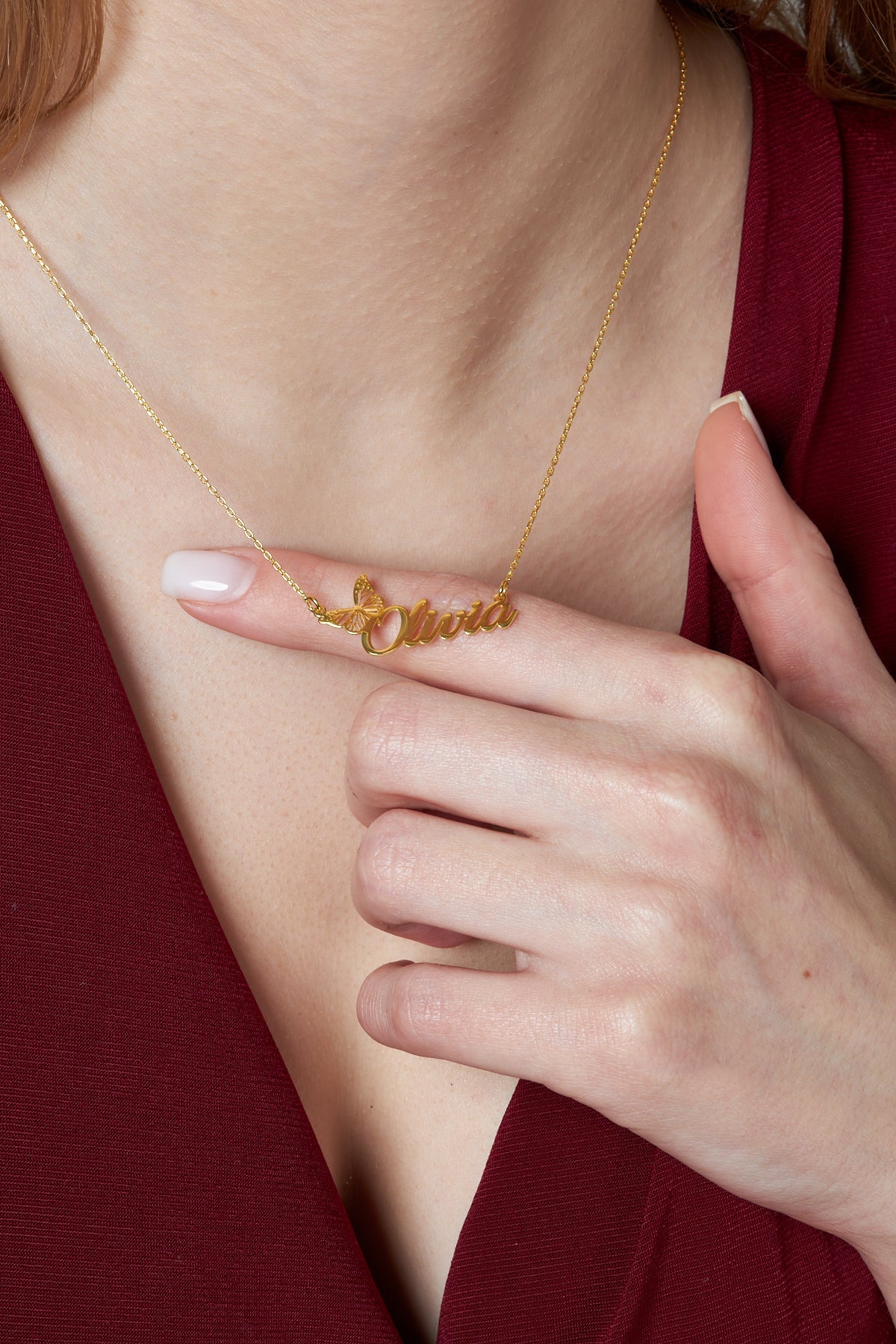 Butterfly Name Necklace - 925 Silver