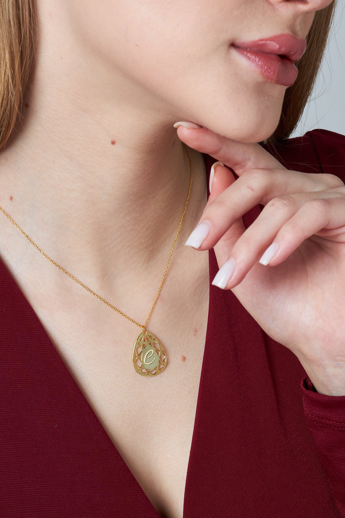 Drop Letter Necklace - 925 SILVER