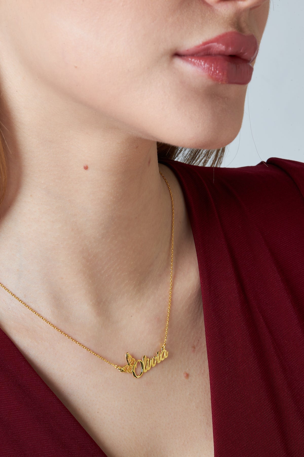 Butterfly Name Necklace - 925 Silver