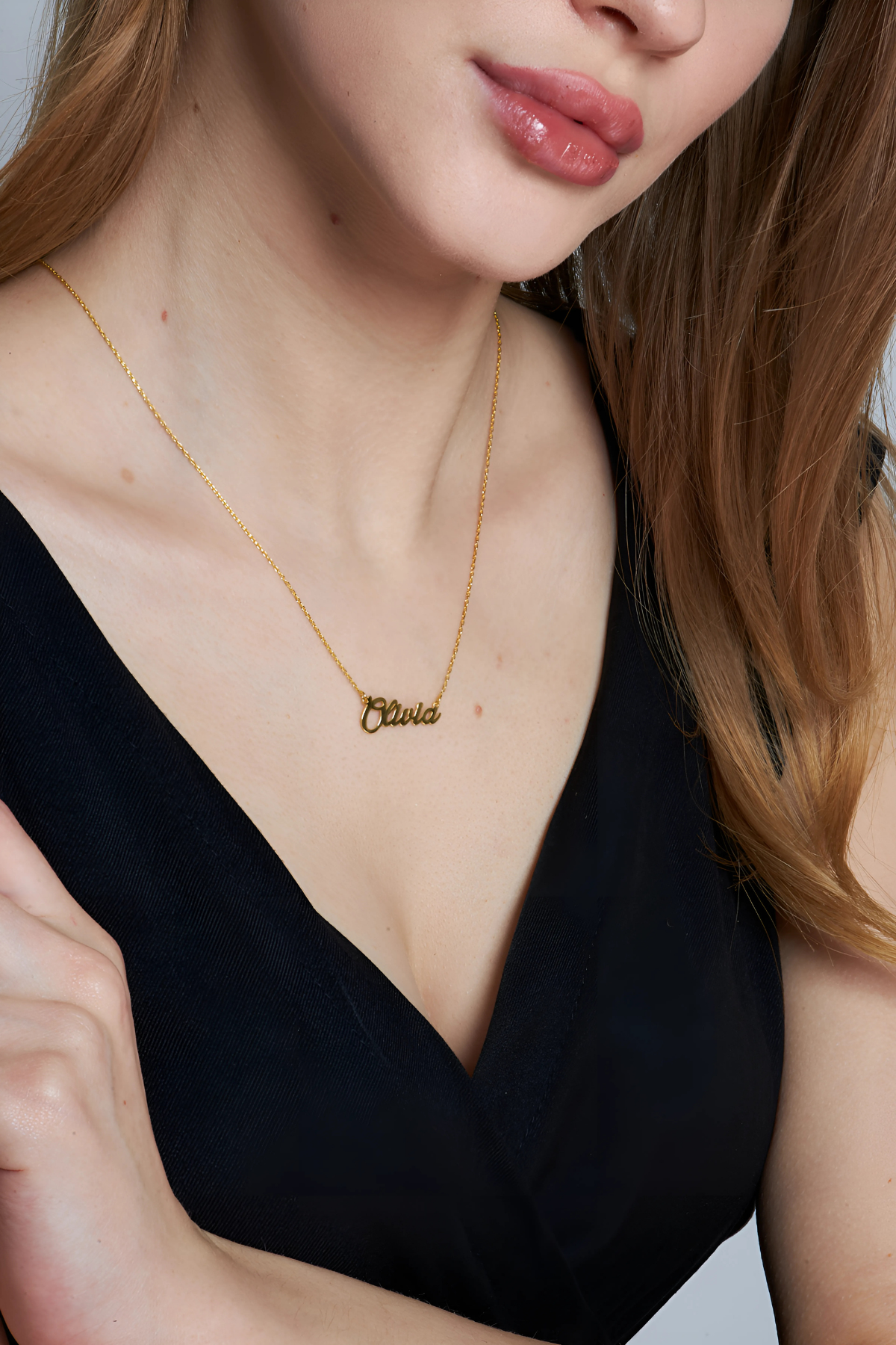 Horizontal Name Necklace - 925 Silver