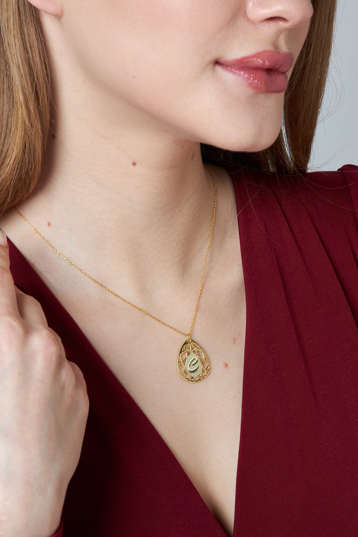 Drop Letter Necklace - 925 SILVER