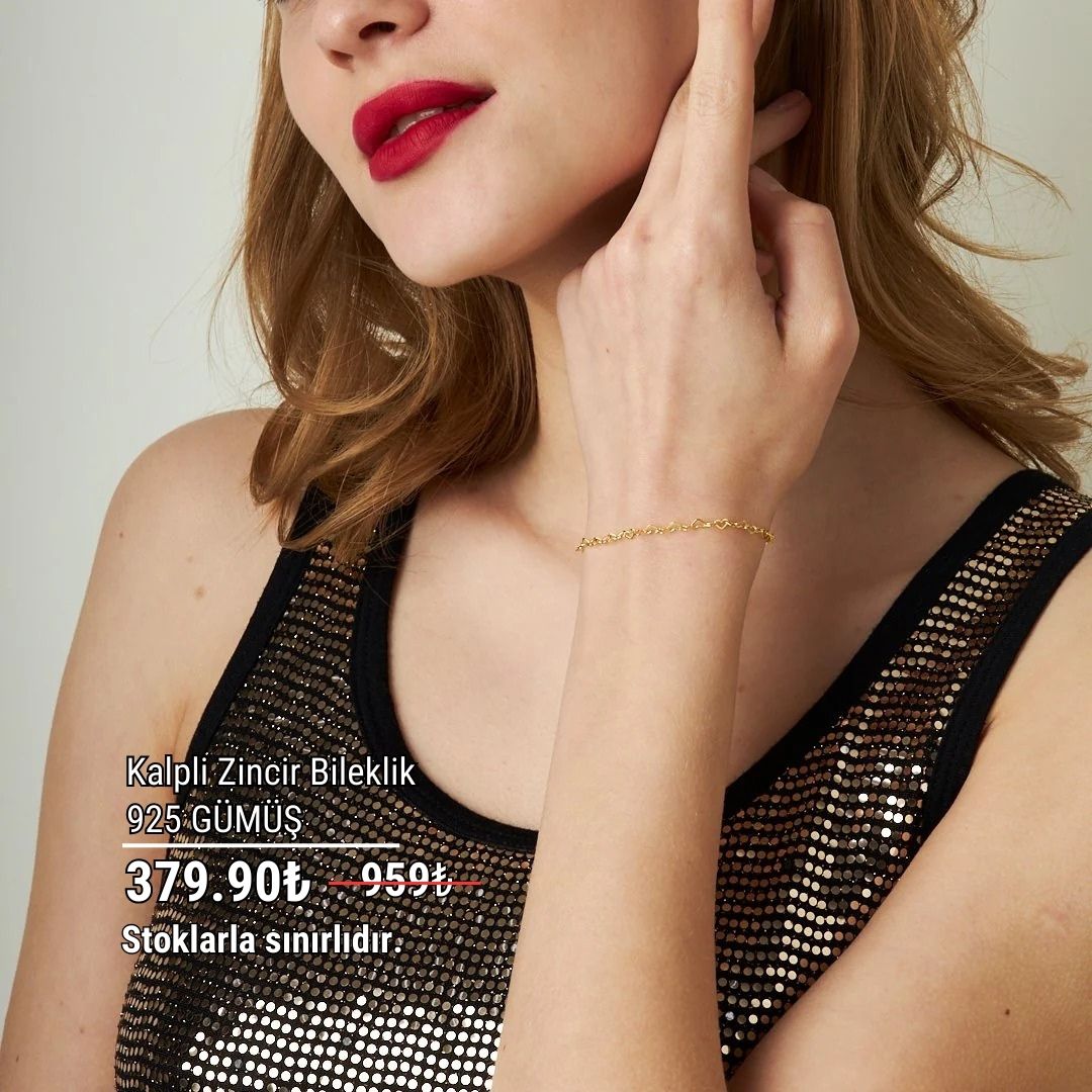 Heart Chain Bracelet - 925 SILVER