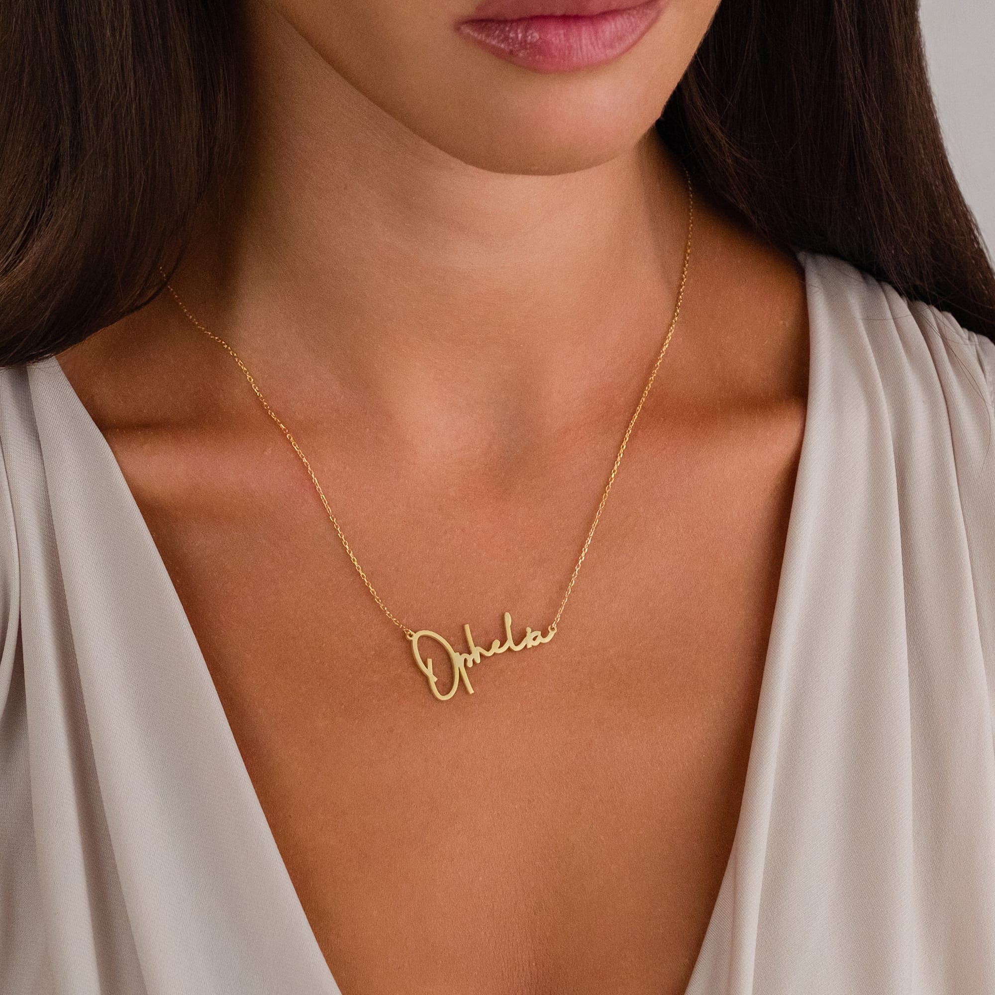 Signed Name Chain Necklace - 925 SILVER