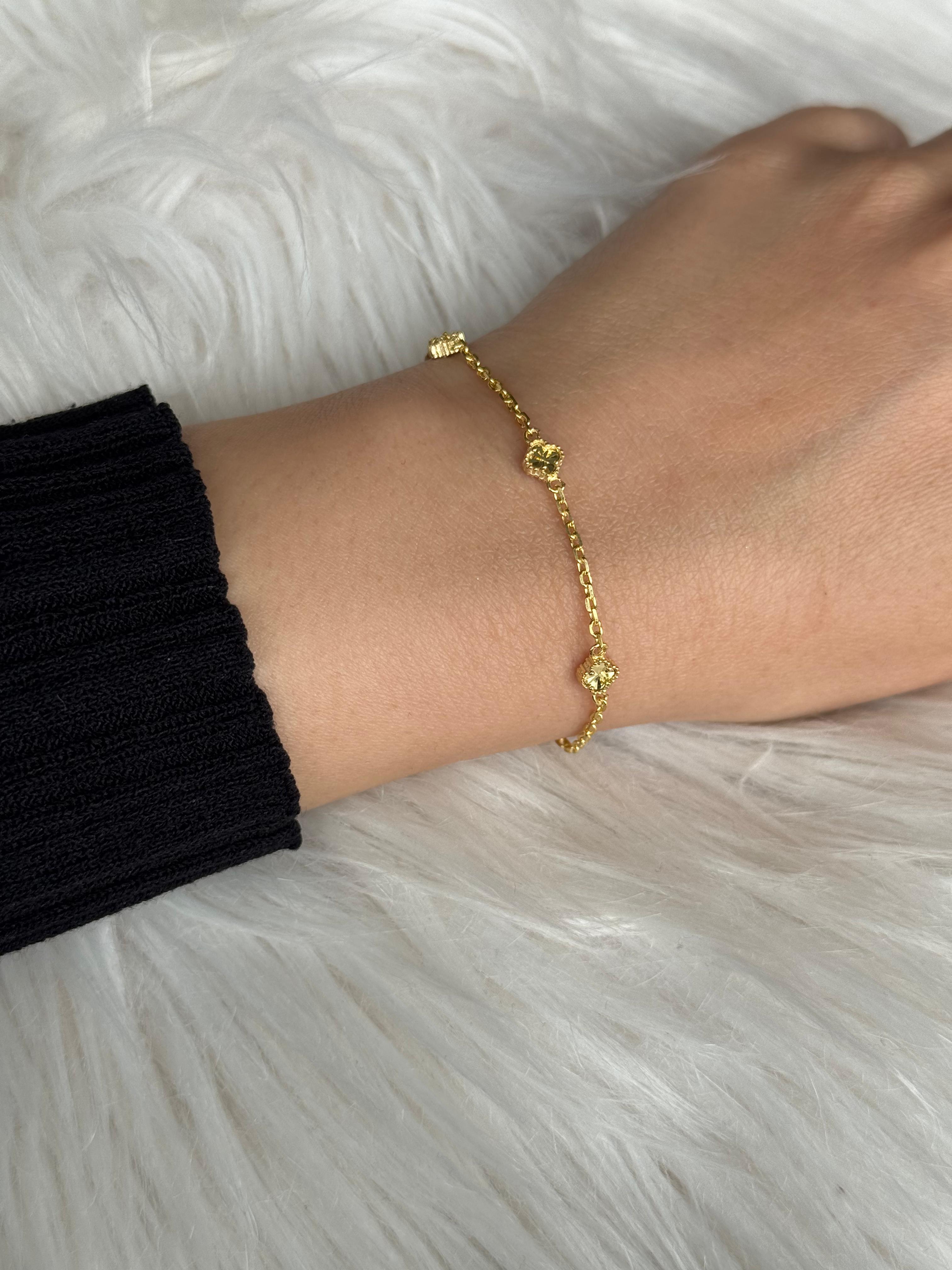 Modern Minimal Clover Bracelet 925 SILVER