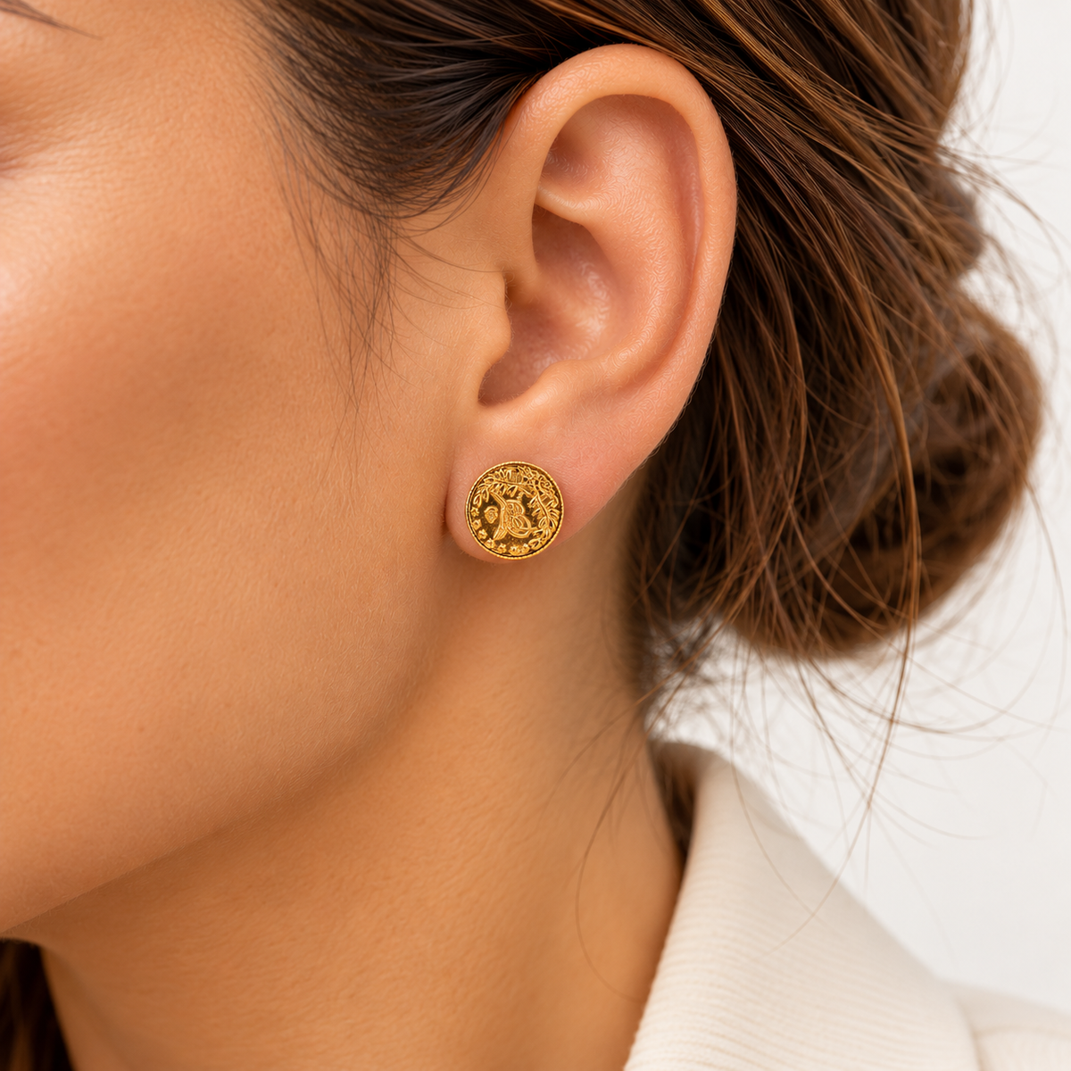RESAT STECKER OHRRING | 22 K GOLD