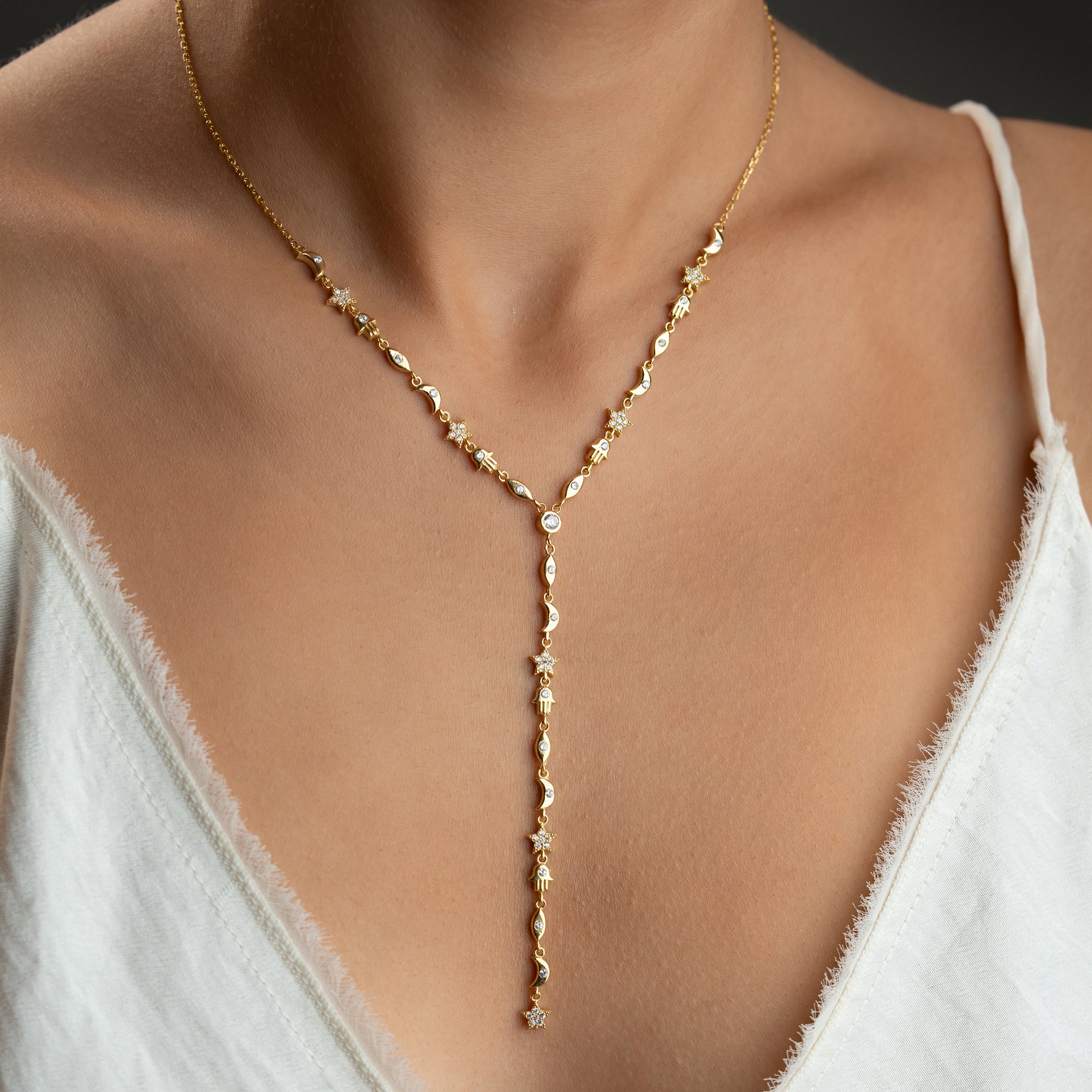 LUNA CHARM Y HALSKETTE | 925 SILBER