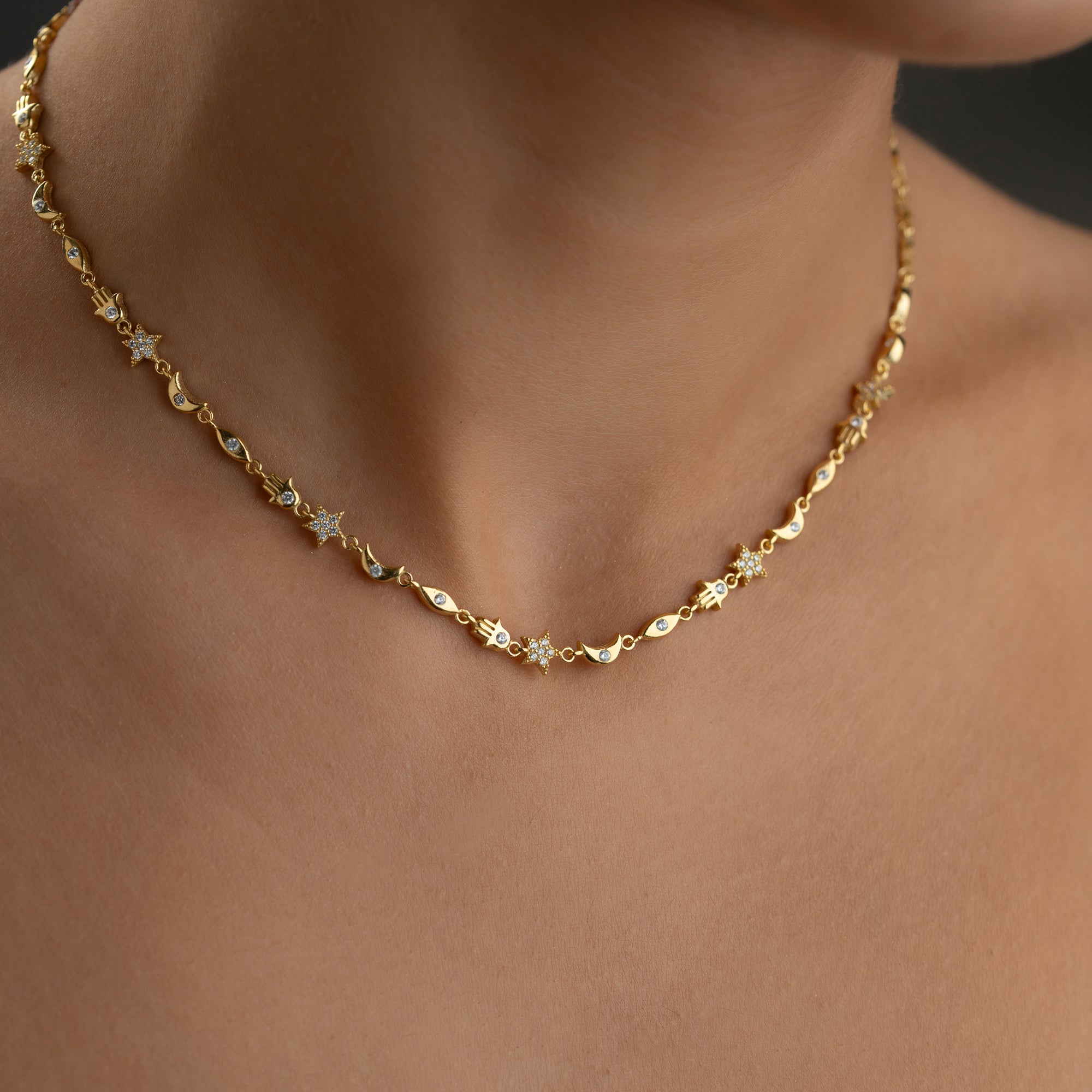 LUNA CHARM HALSKETTE | 925 SILBER