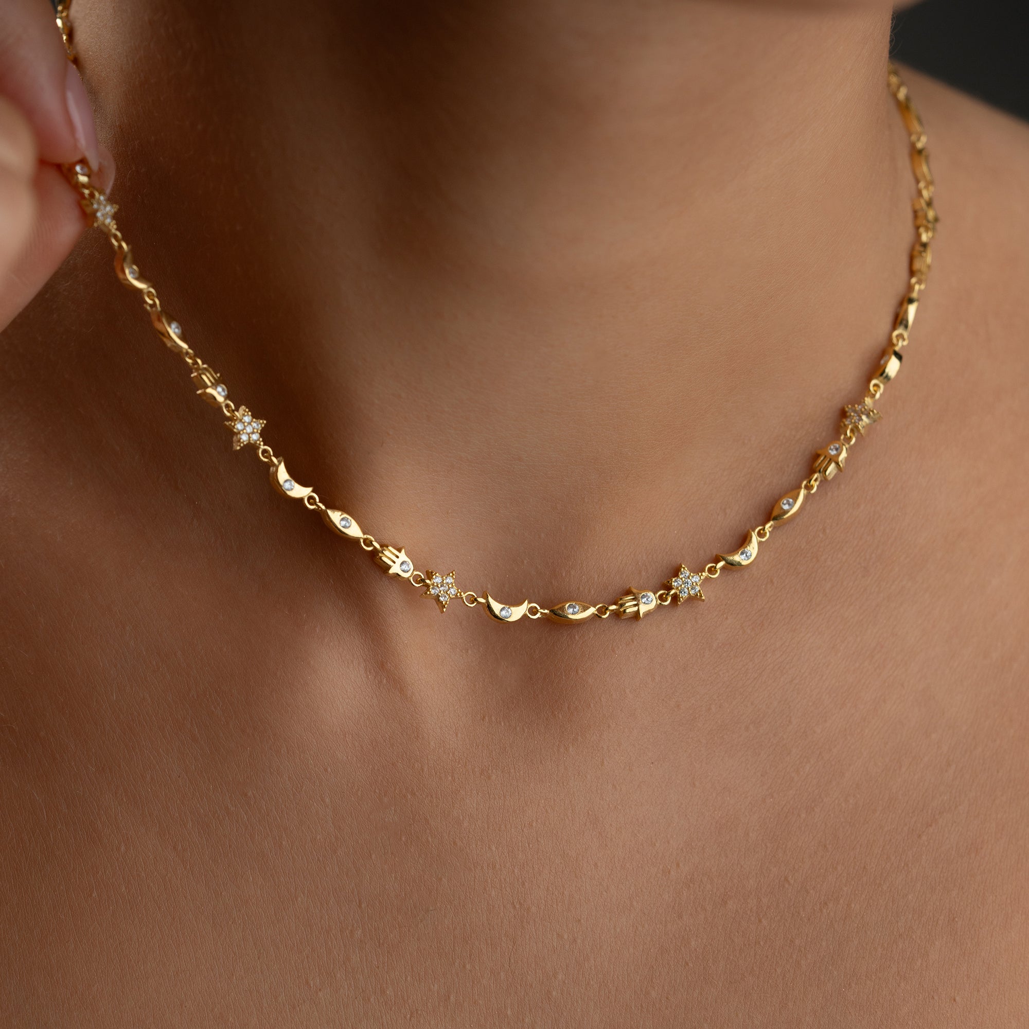 LUNA CHARM HALSKETTE | 925 SILBER