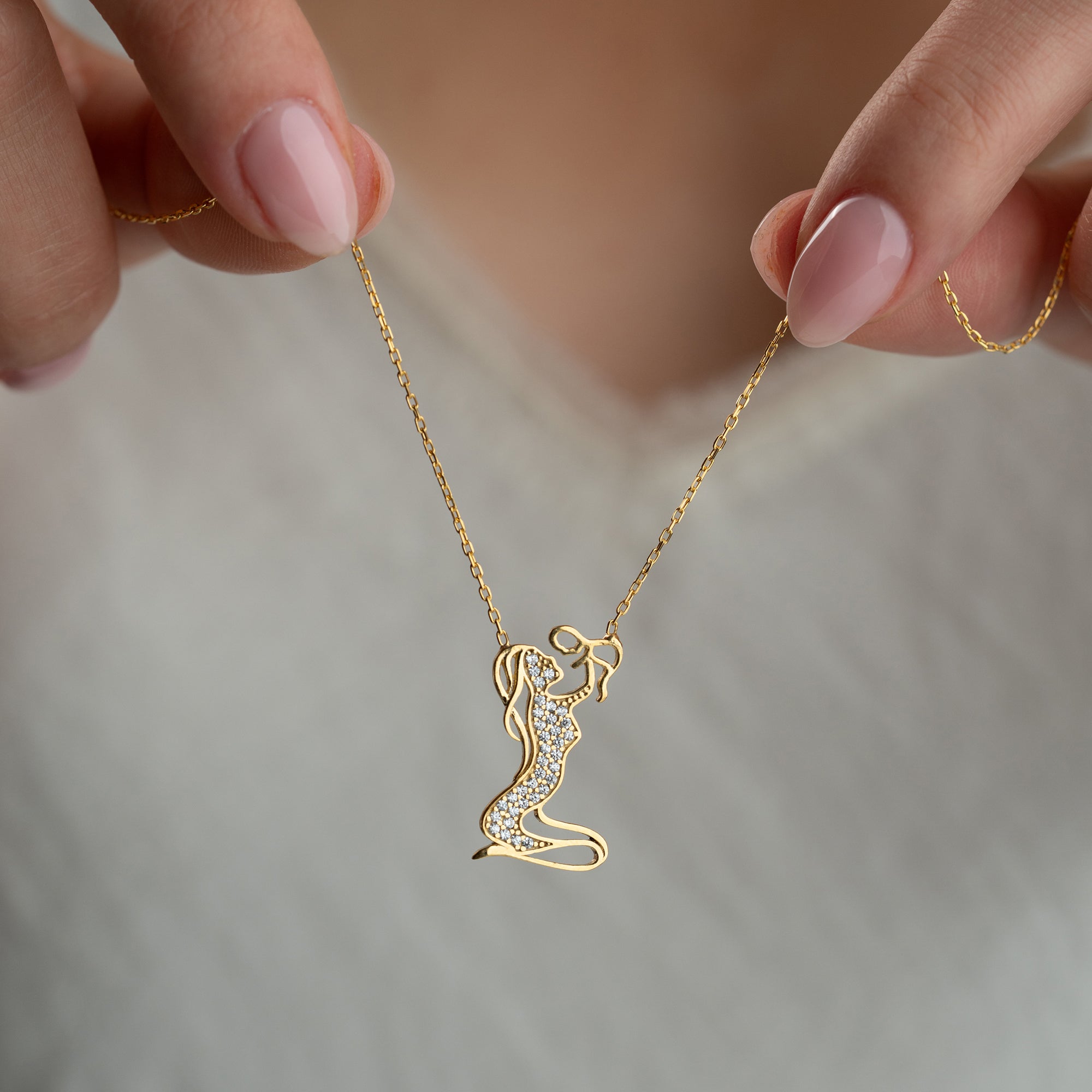 MOM ZIRKONIA HALSKETTE | 925 SILBER