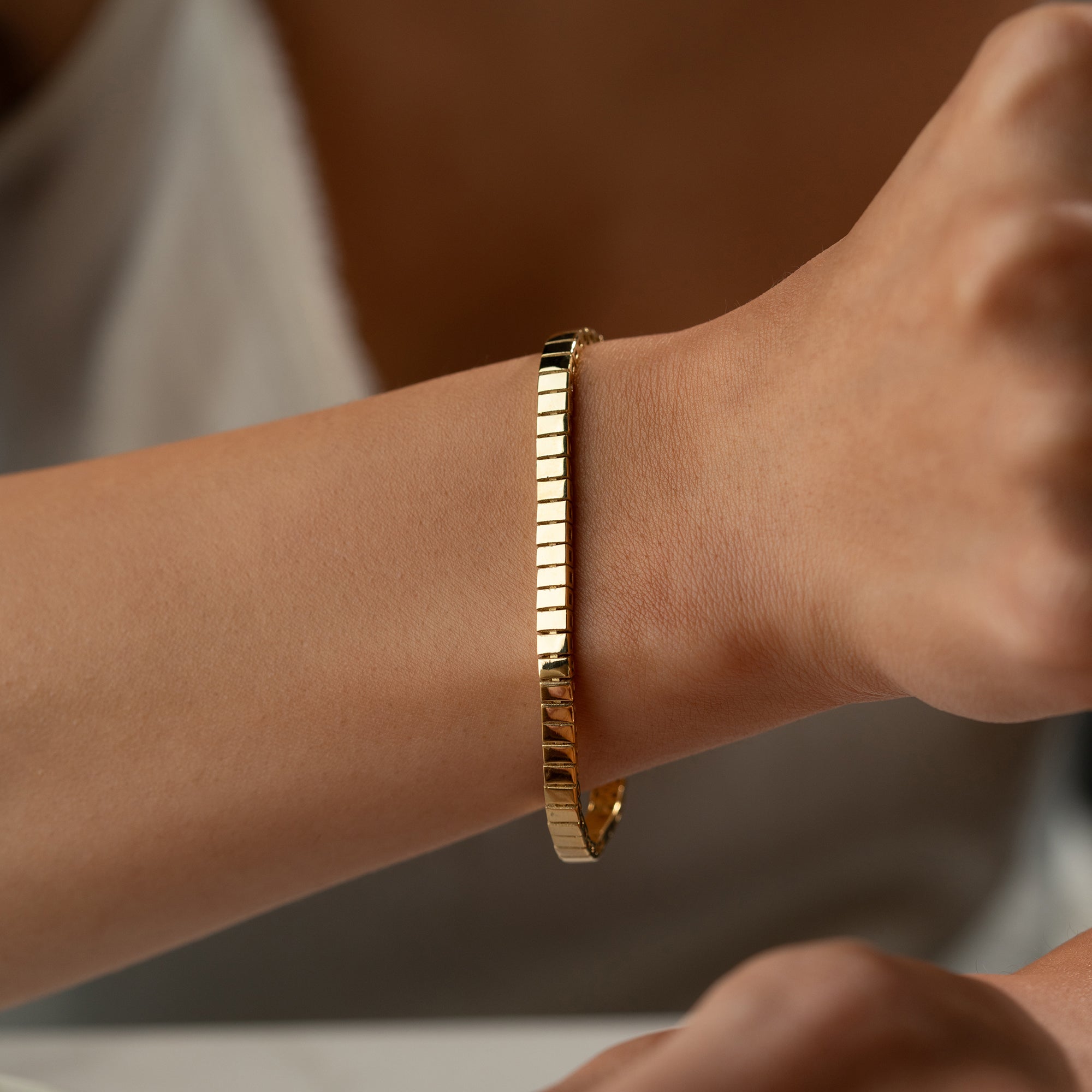 SQUARE FORM ARMBAND | 925 SILBER