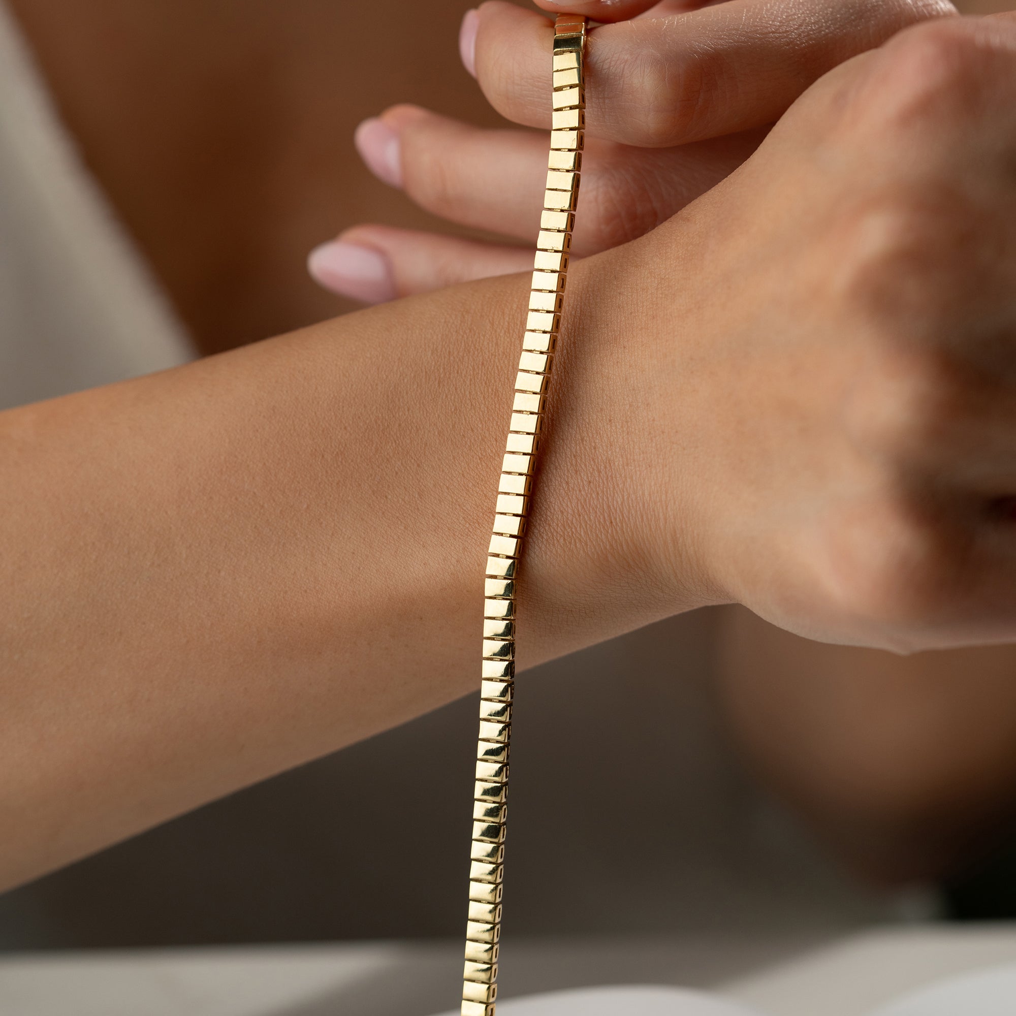 SQUARE FORM ARMBAND | 925 SILBER