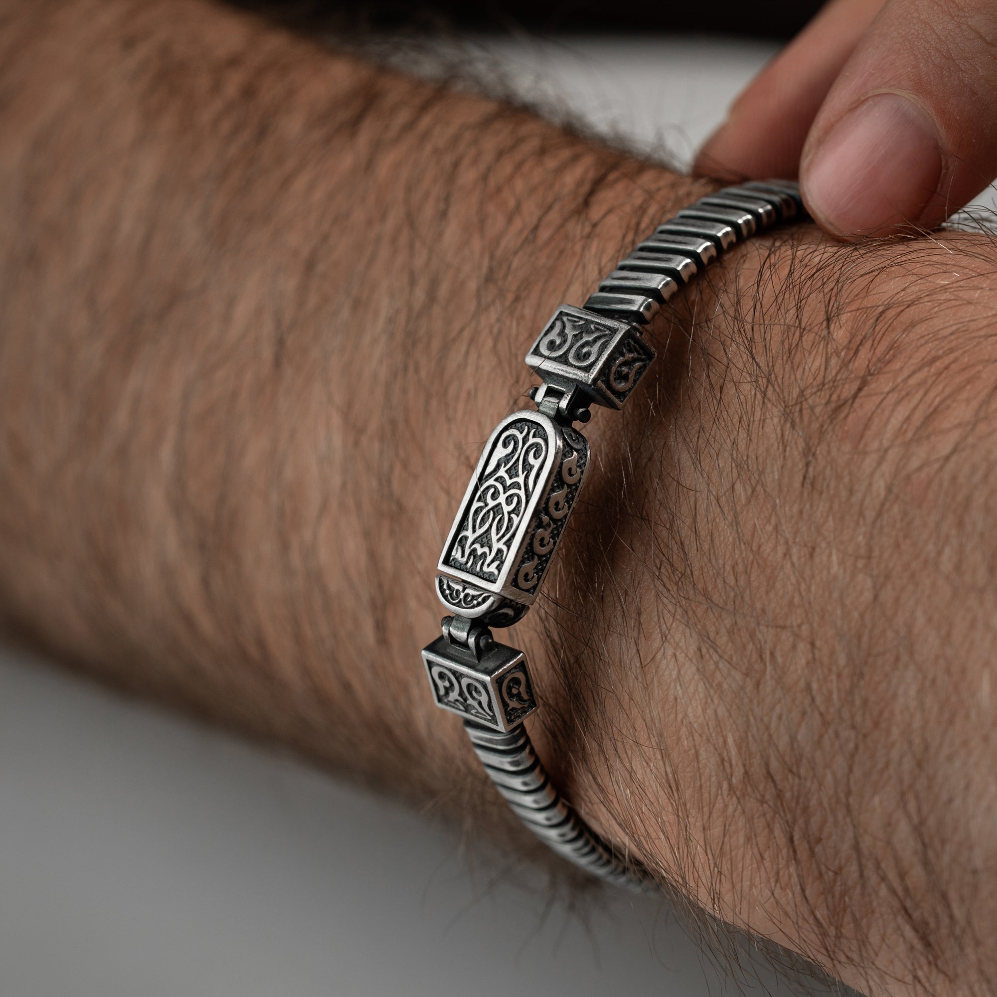 HERREN ARMREIFEN MODEL 9 | 925 SILBER