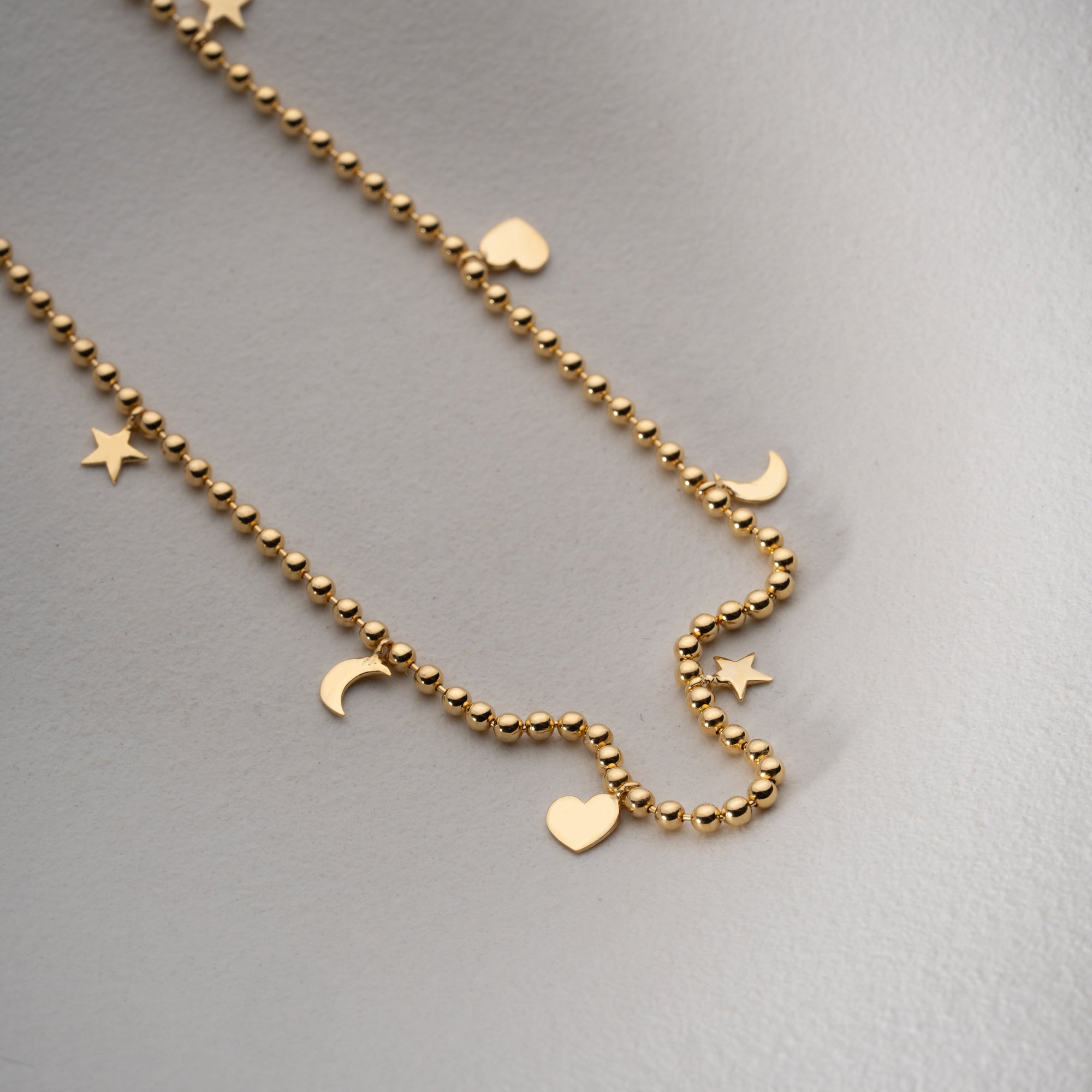 LUNA HERZ HALSKETTE | 925 SILBER