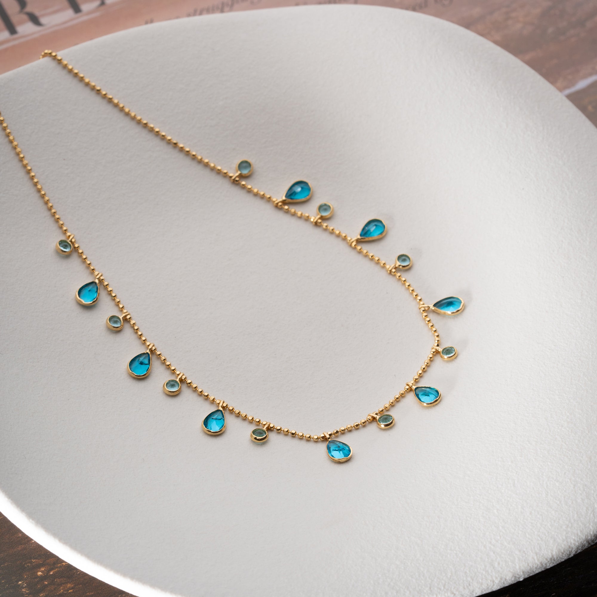 LUNA AQUA HALSKETTE | 925 SILBER