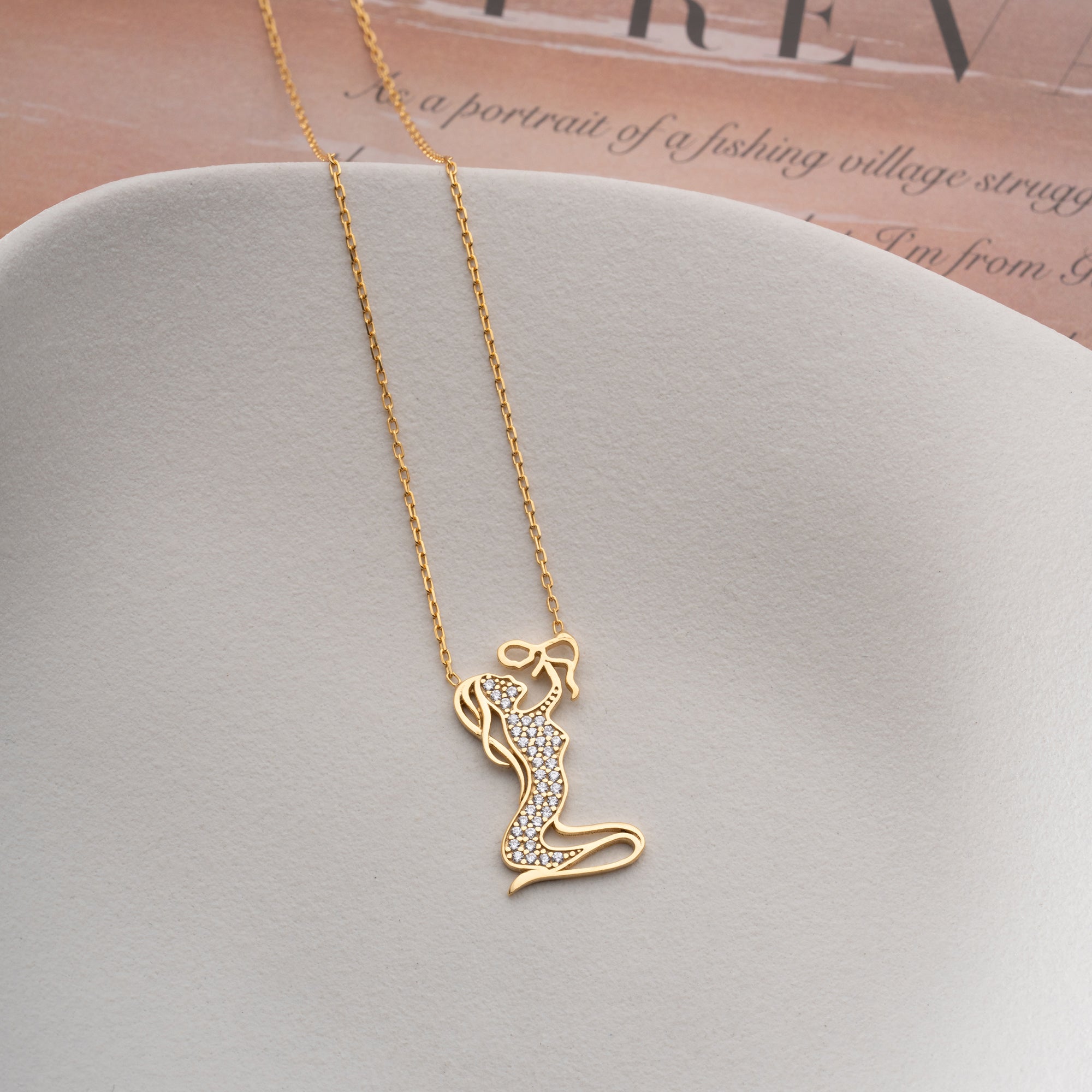 MOM ZIRKONIA HALSKETTE | 925 SILBER