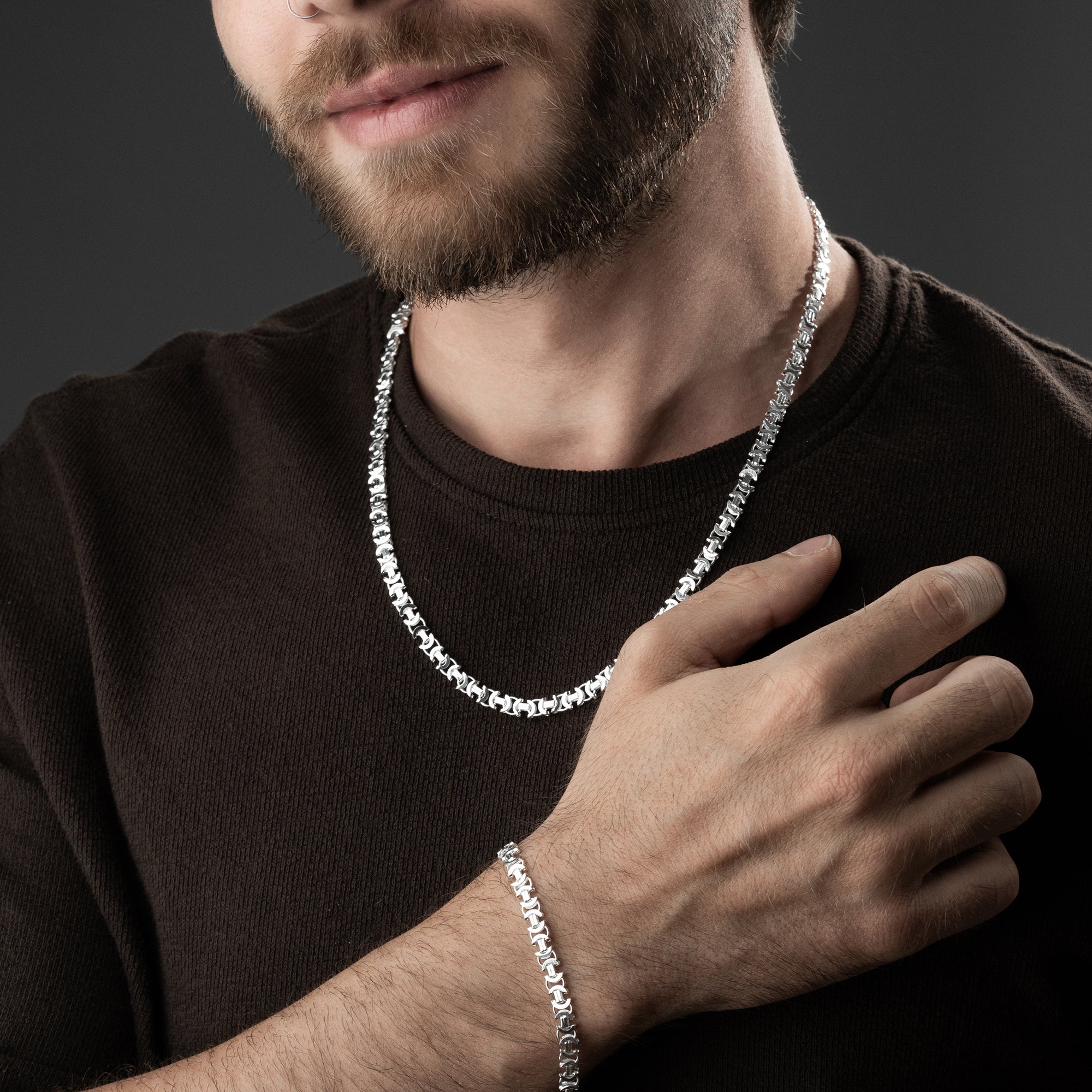 EURO KING HALSKETTE SET | 925 SILBER