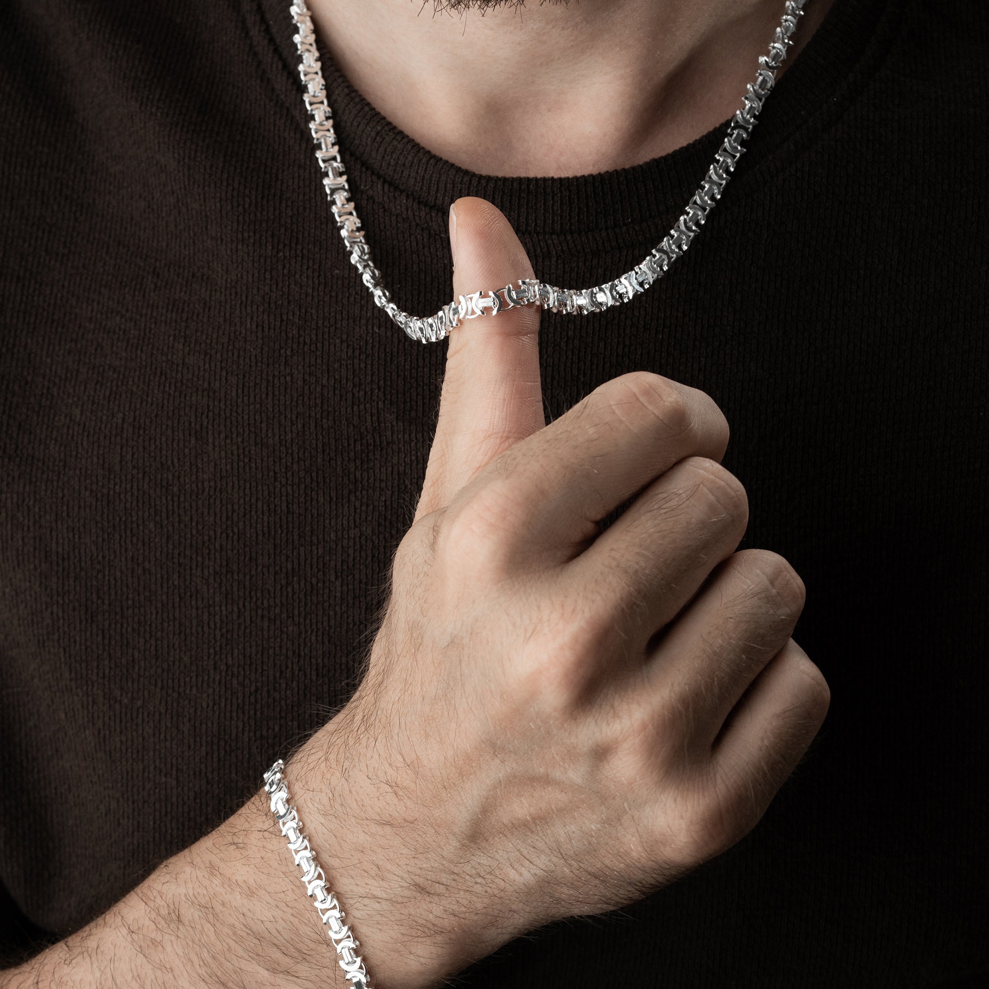 EURO KING HALSKETTE SET | 925 SILBER