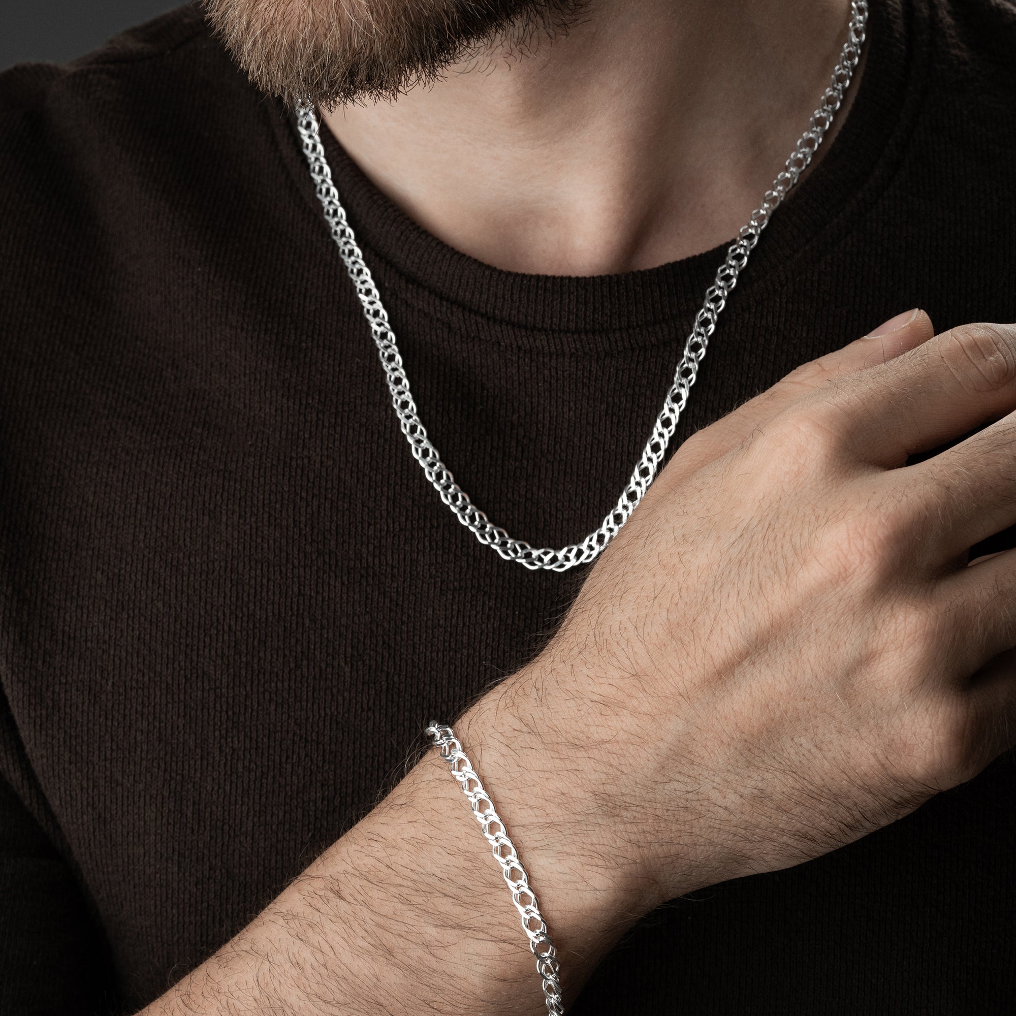 FLECHT HALSKETTE SET | 925 SILBER