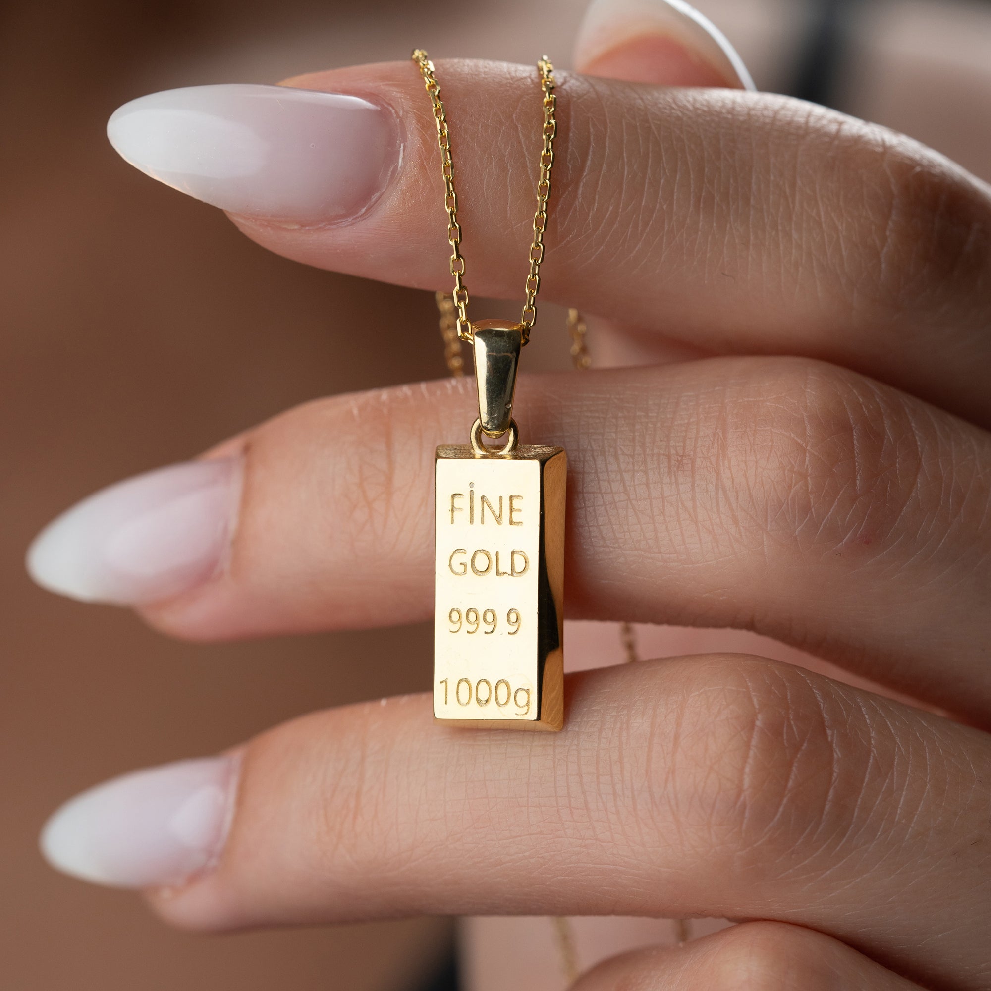 GOLDBAR HALSKETTE| 925 SILBER