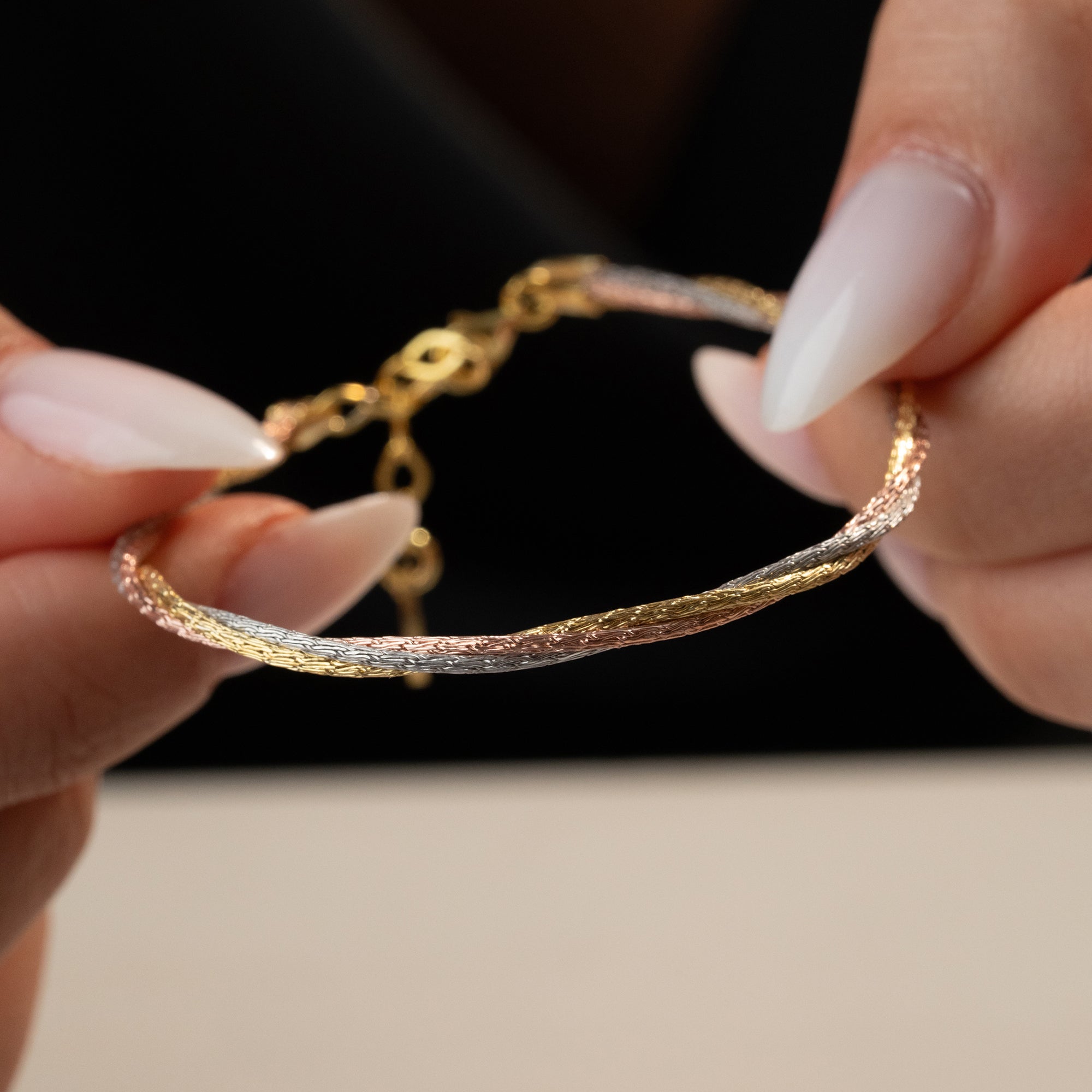 TRICOLOR TWIST ARMREIFEN | 925 SILBER