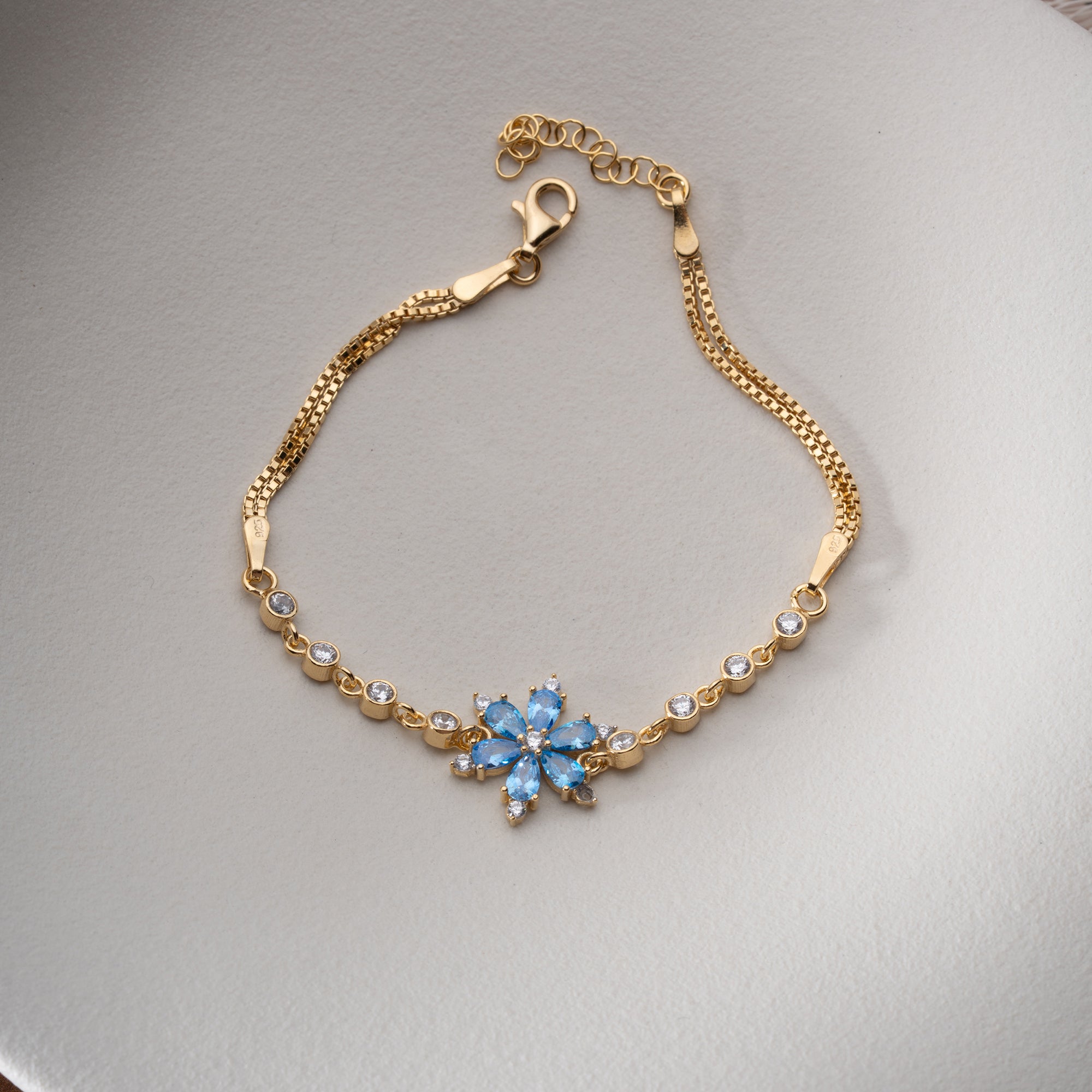 AQUA FLORA ARMBAND | 925 SILBER