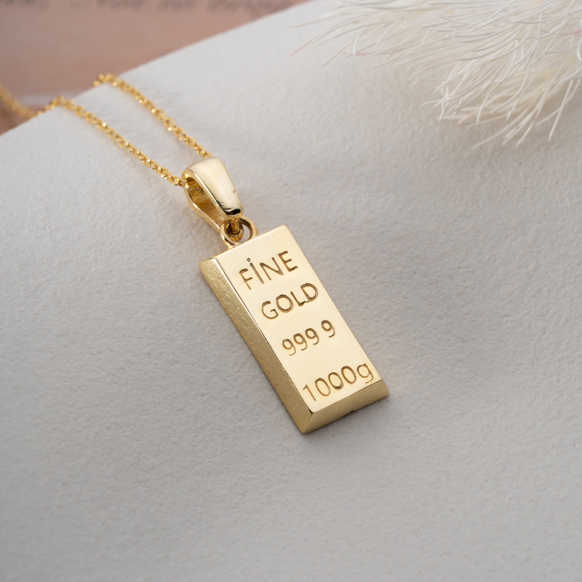 GOLDBAR HALSKETTE| 925 SILBER