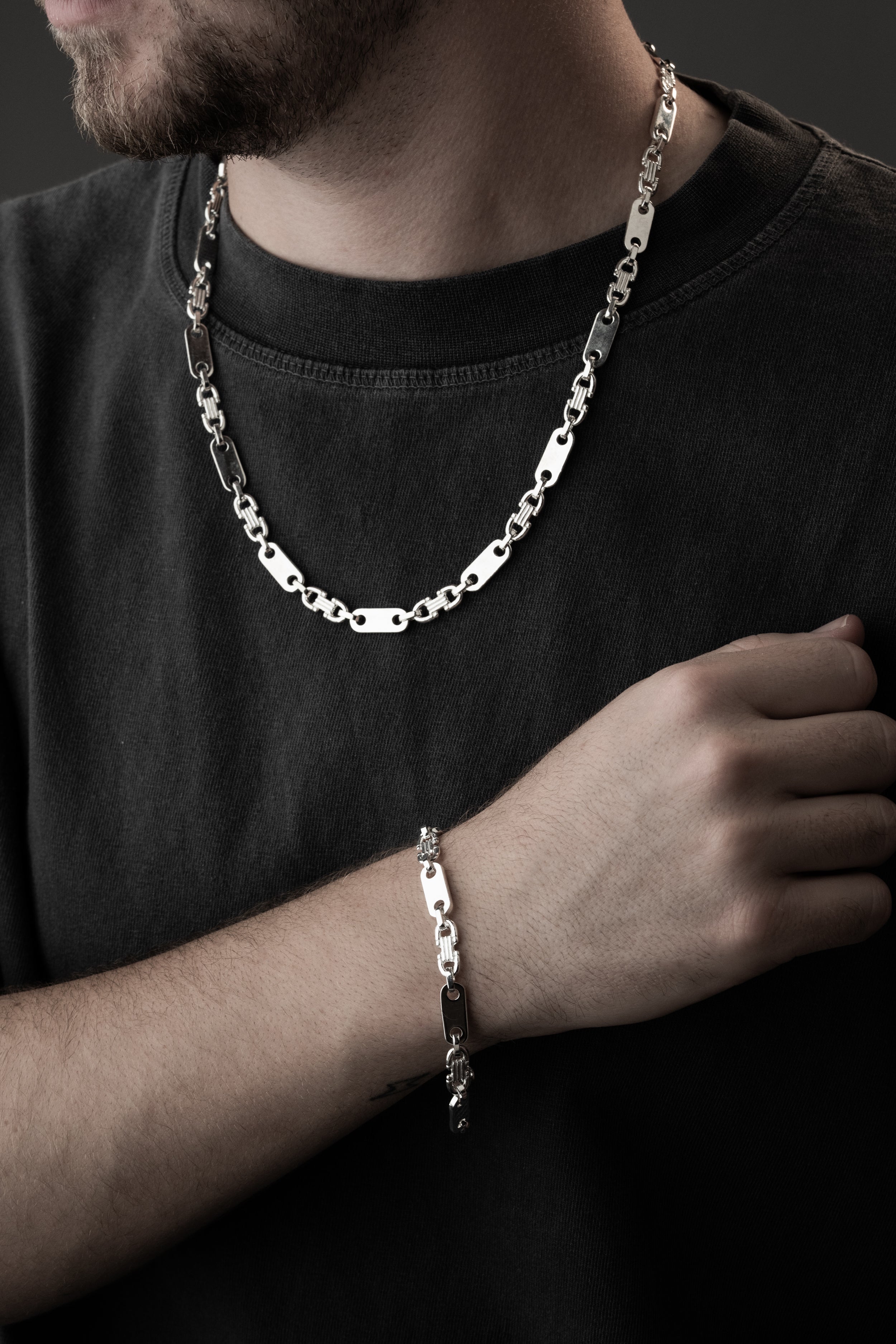 PLATTENKETTE SET 6 MM | 925 SILBER