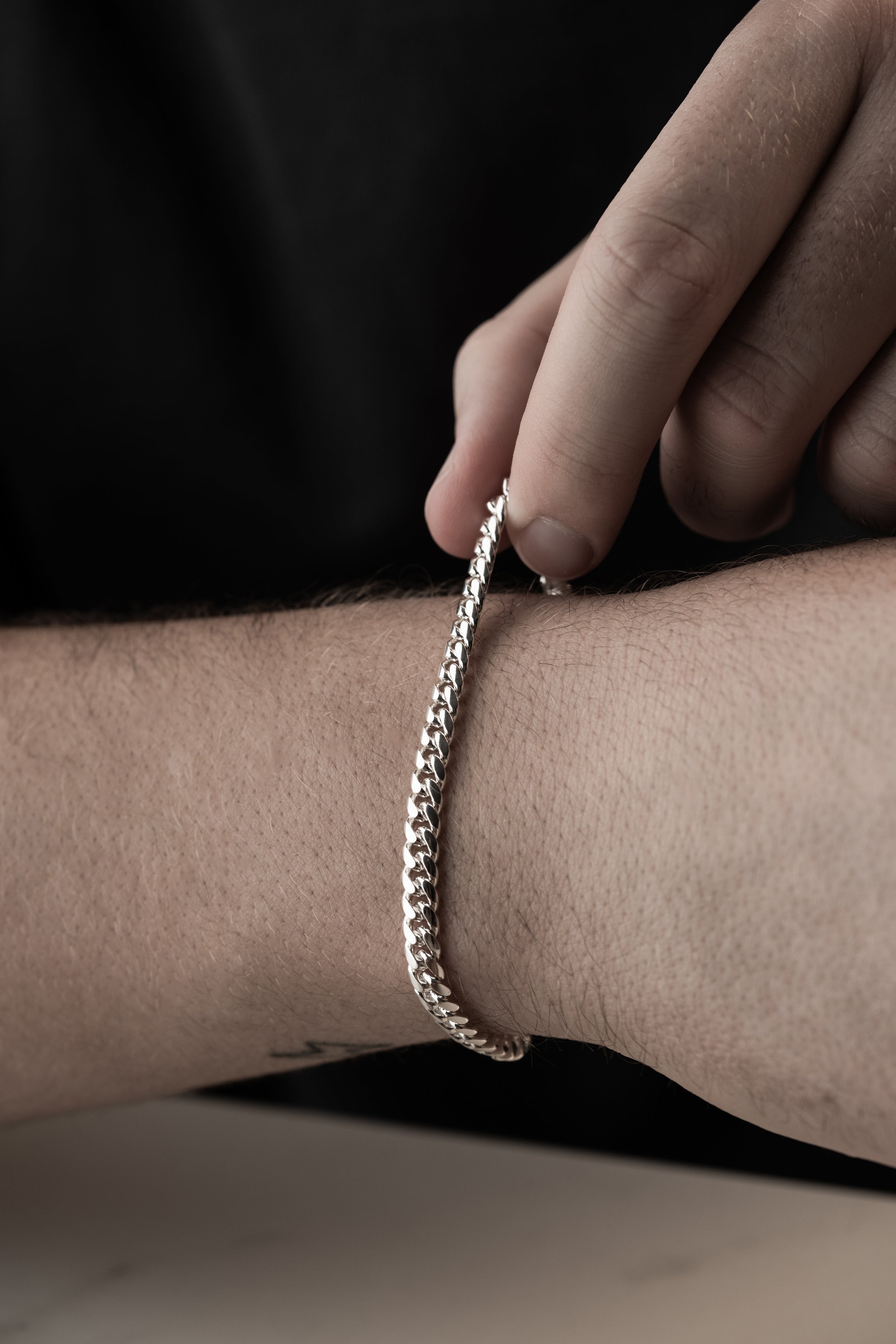 PANZER ARMBAND 4 MM | 925 SILBER