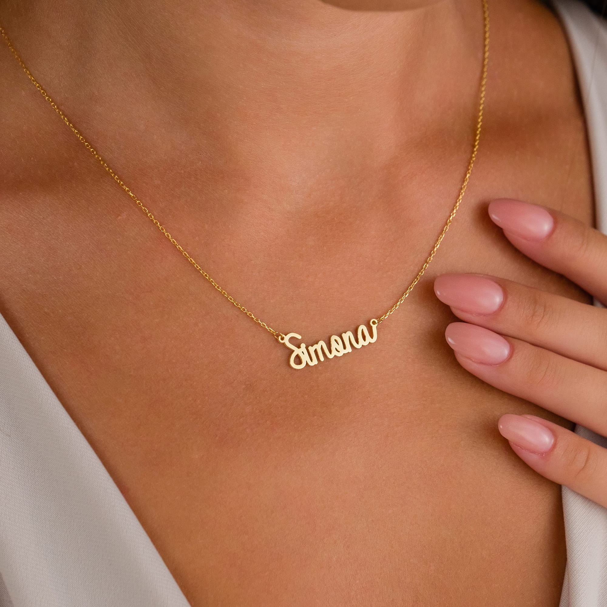 Conjoined Letters Necklace - 925 Silver