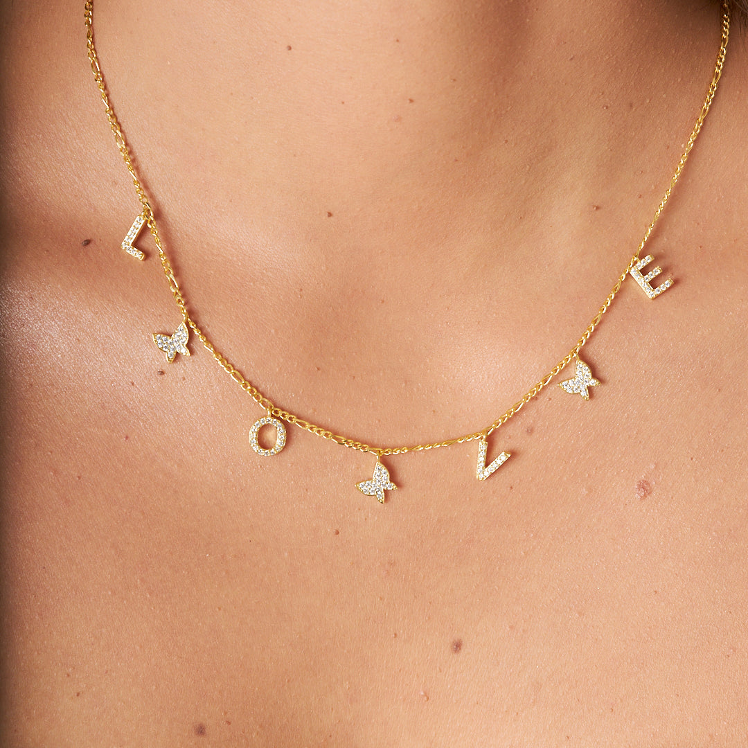 Butterfly Love Necklace - 925 SILVER