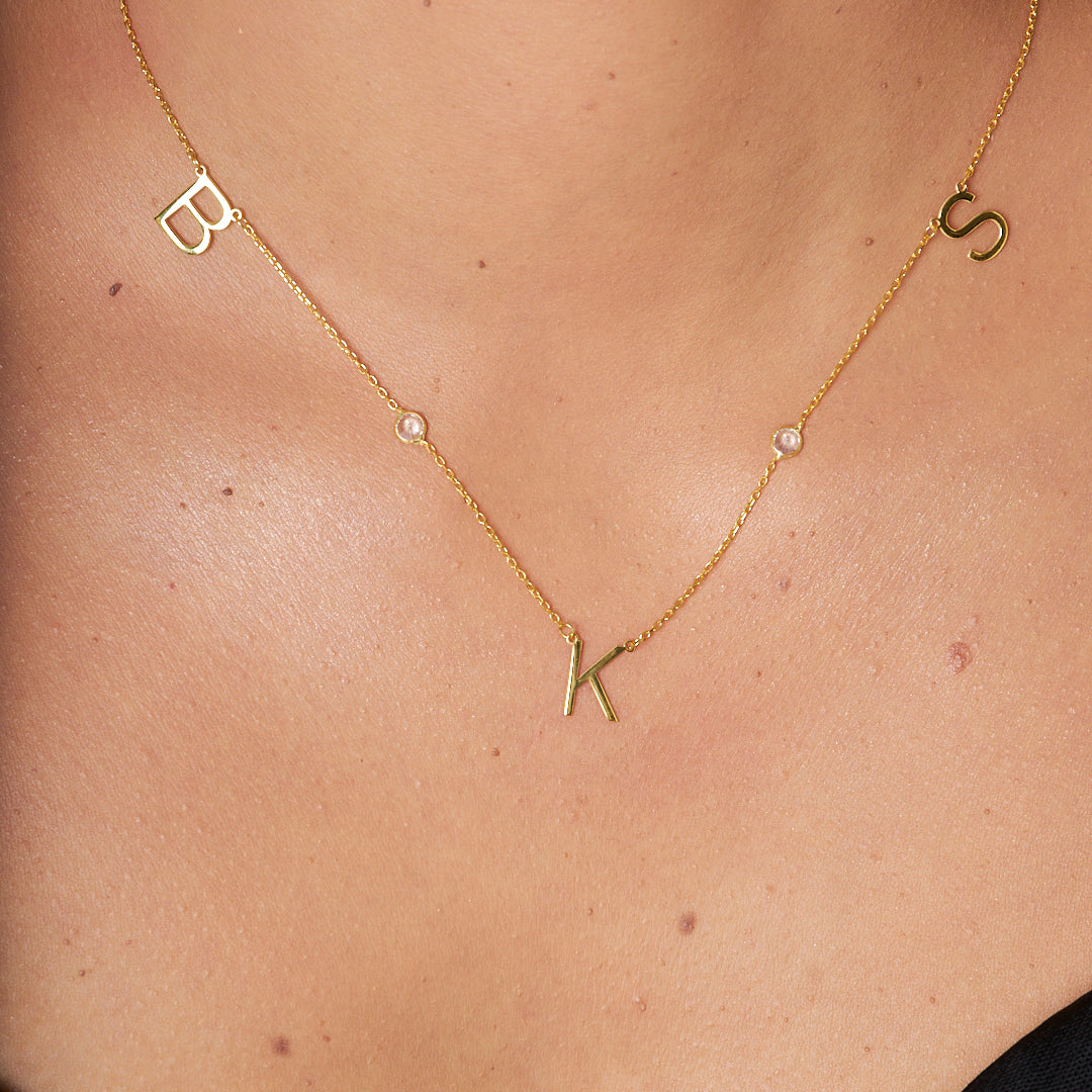 Three Letter Necklace - 925 SILVER