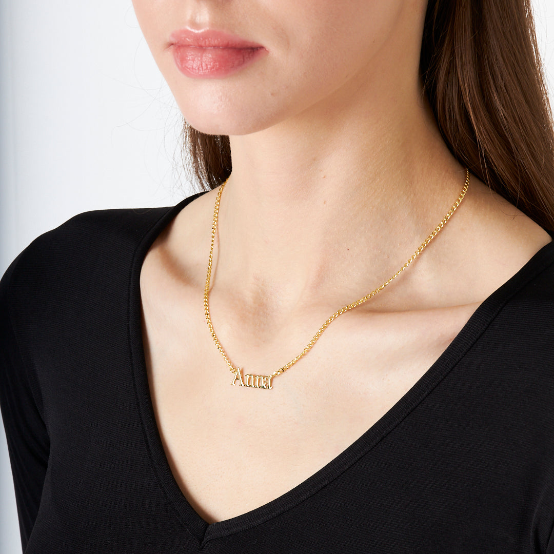 Reflection Name Necklace - 925 SILVER