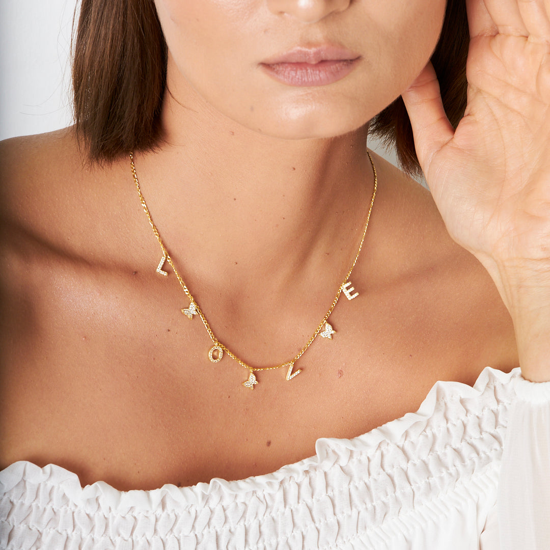 Butterfly Love Necklace - 925 SILVER