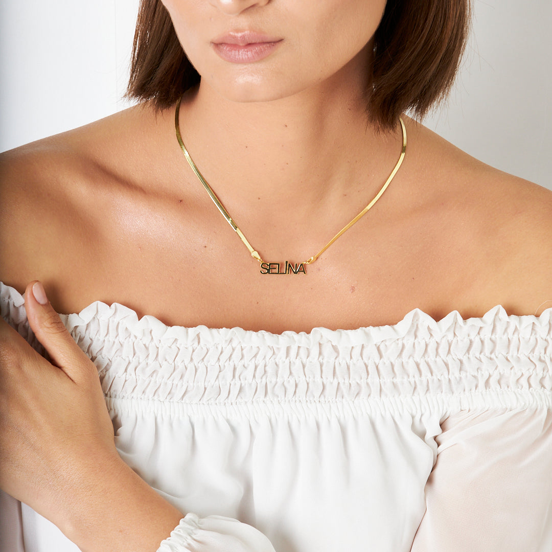 Snake Chain Name Necklace - 925 SILVER