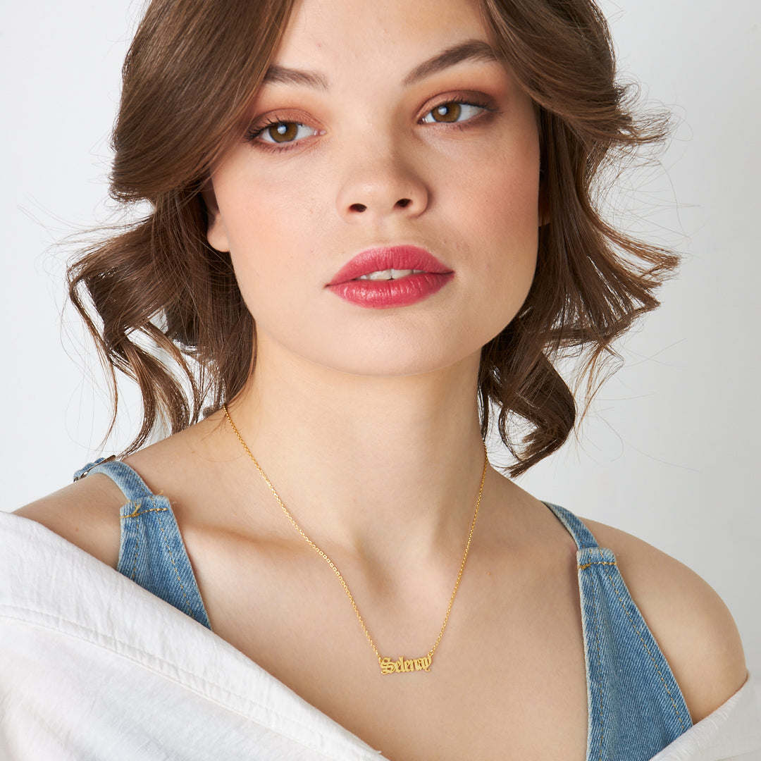 Complex Written Name Necklace - 925 Silver