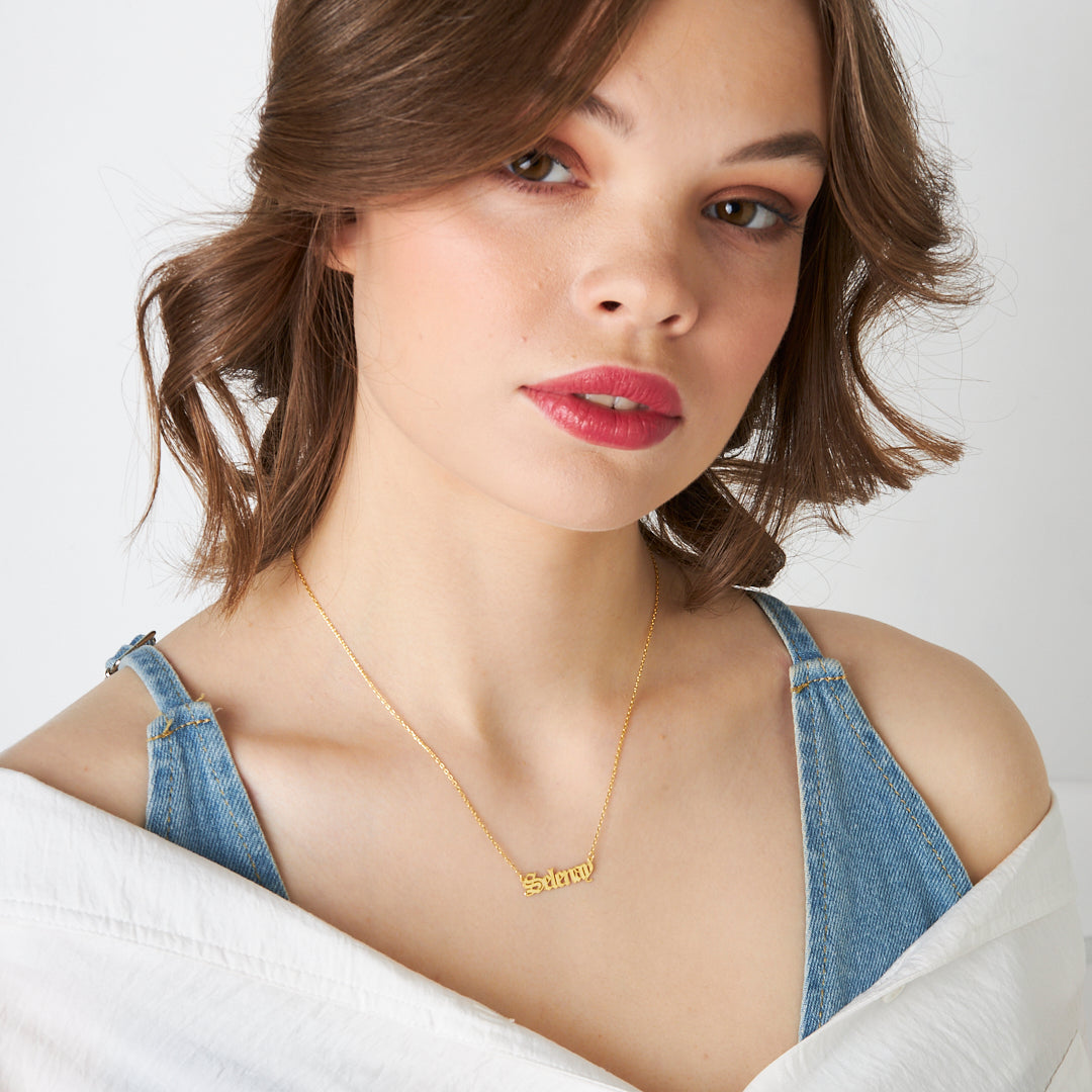 Complex Written Name Necklace - 925 Silver