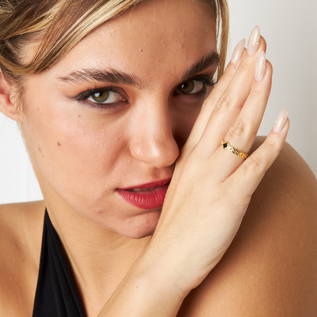 KLEEBLATT RING | 925 SILBER