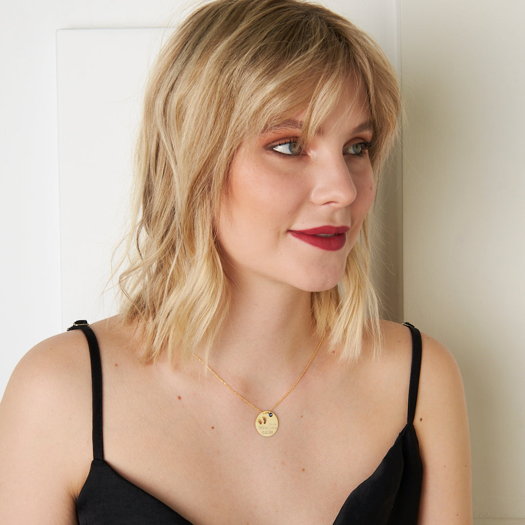 Evil Eye First Step Newborn Necklace - 925 Silver