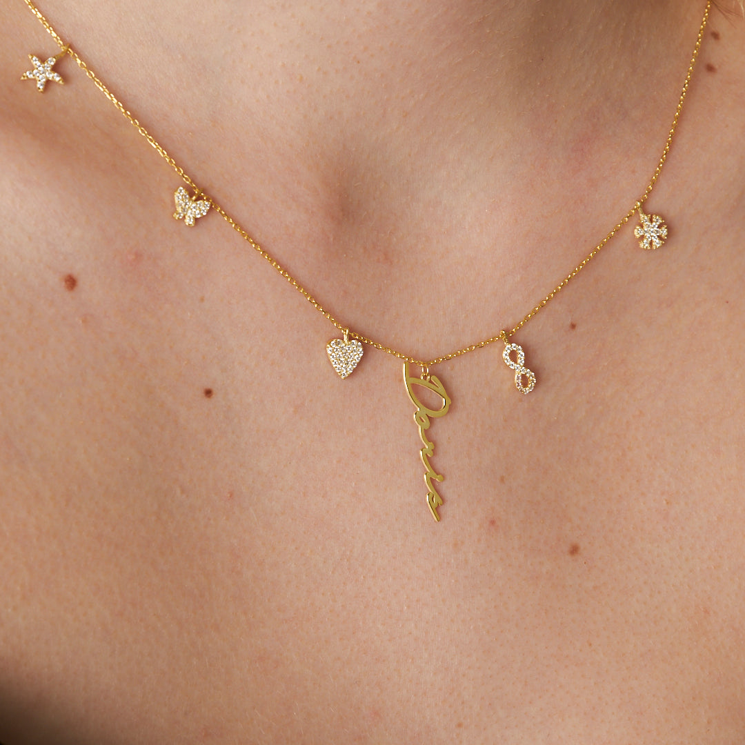 Charm Signature Necklace - 925 Silver