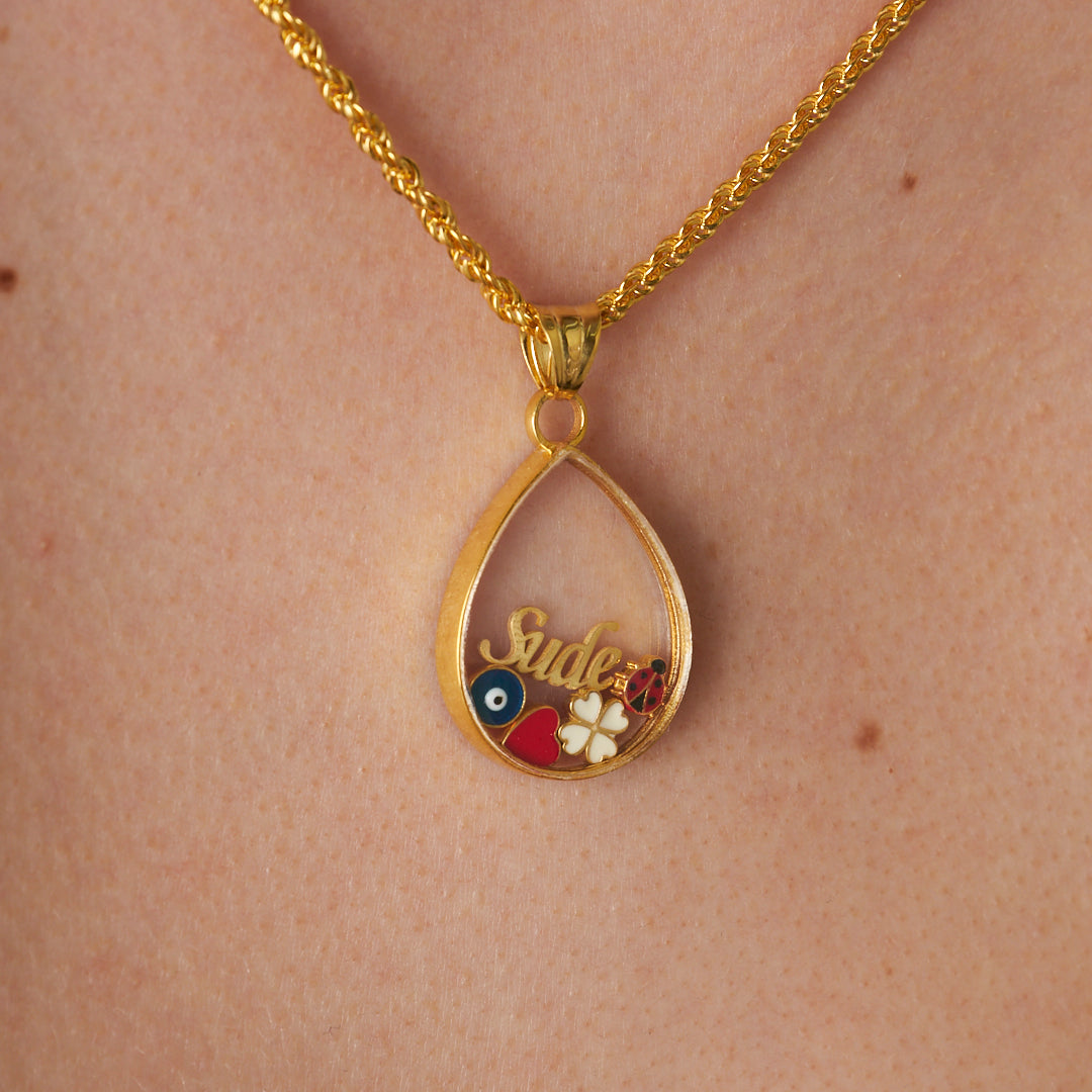 Named Lucky Necklace - 925 Silver