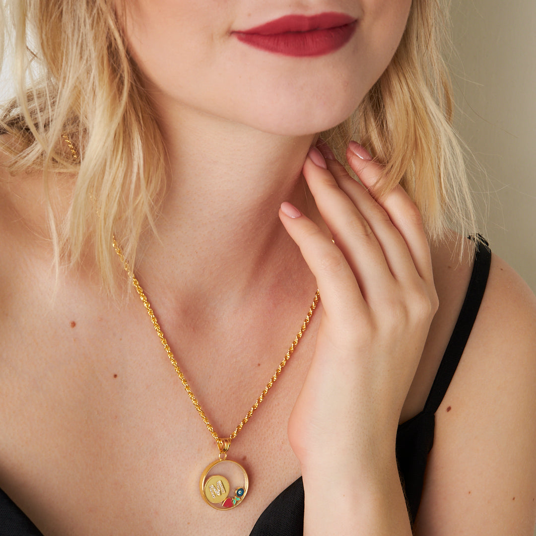 Lucky Letter Necklace - 925 Silver